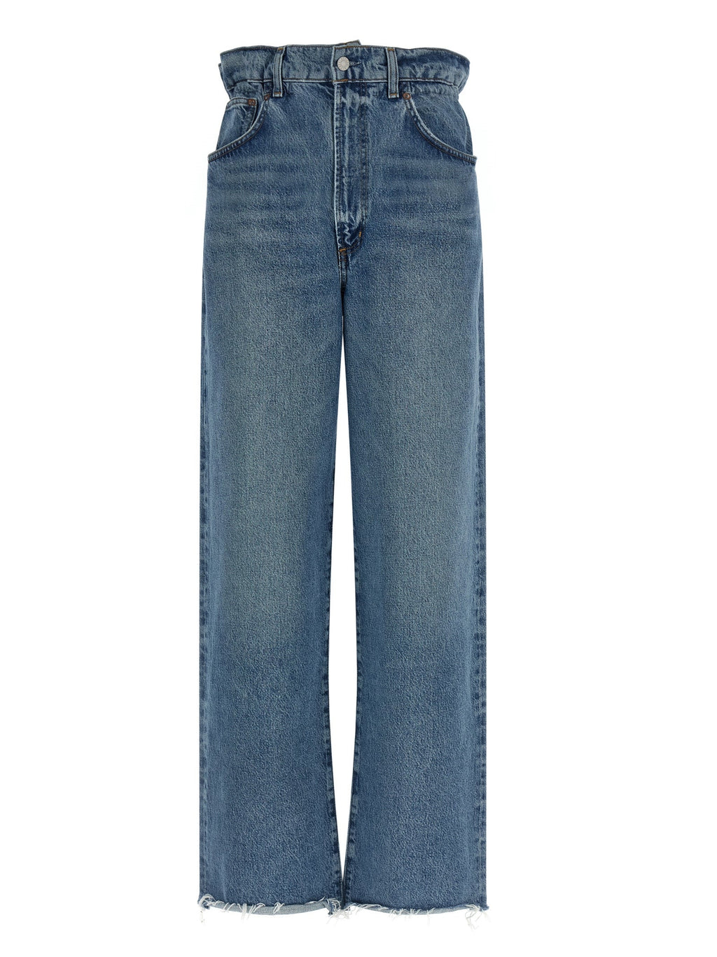 Agolde Blue Cotton Straight-Leg Jeans