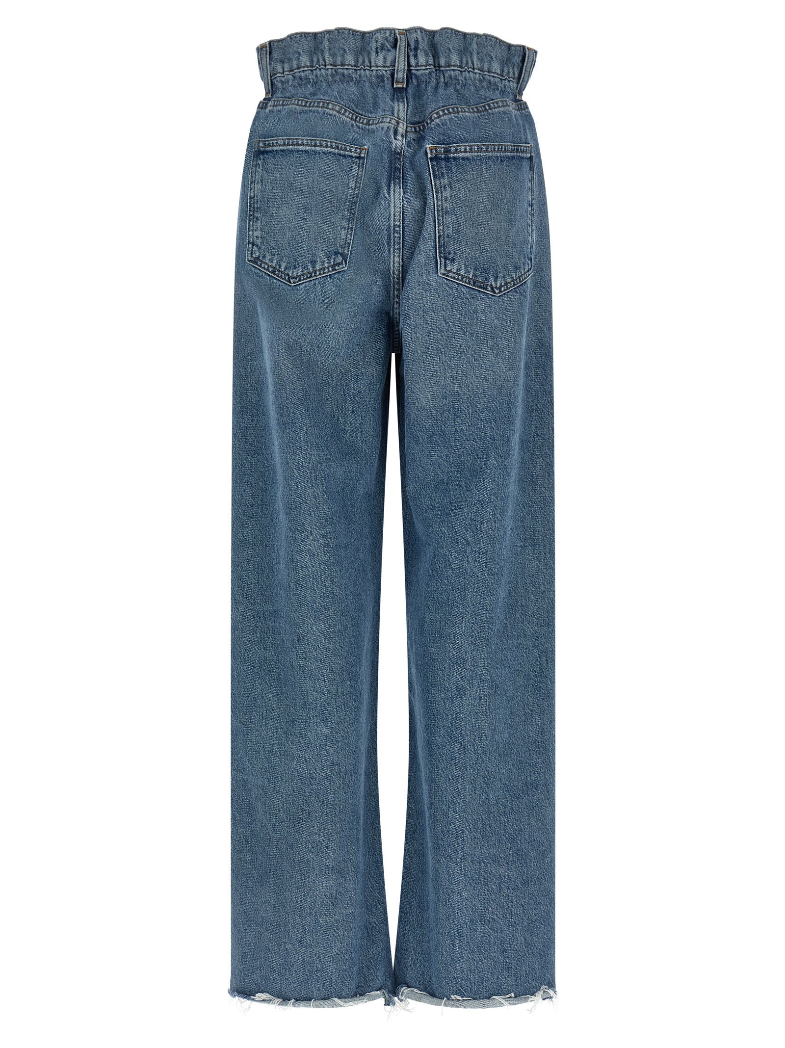 Agolde Blue Cotton Straight-Leg Jeans