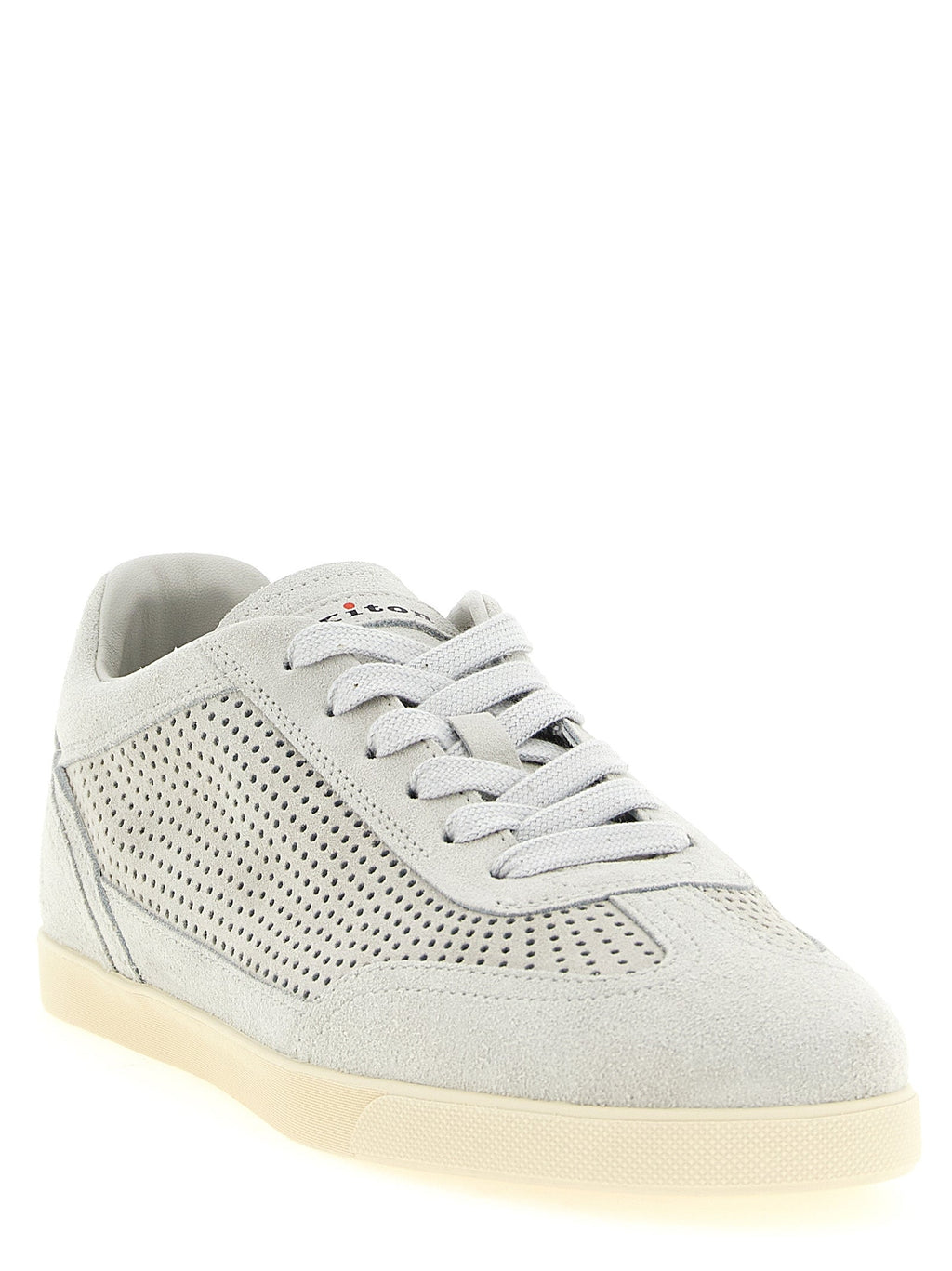 Kiton Gray Calfskin Low Top Sneakers