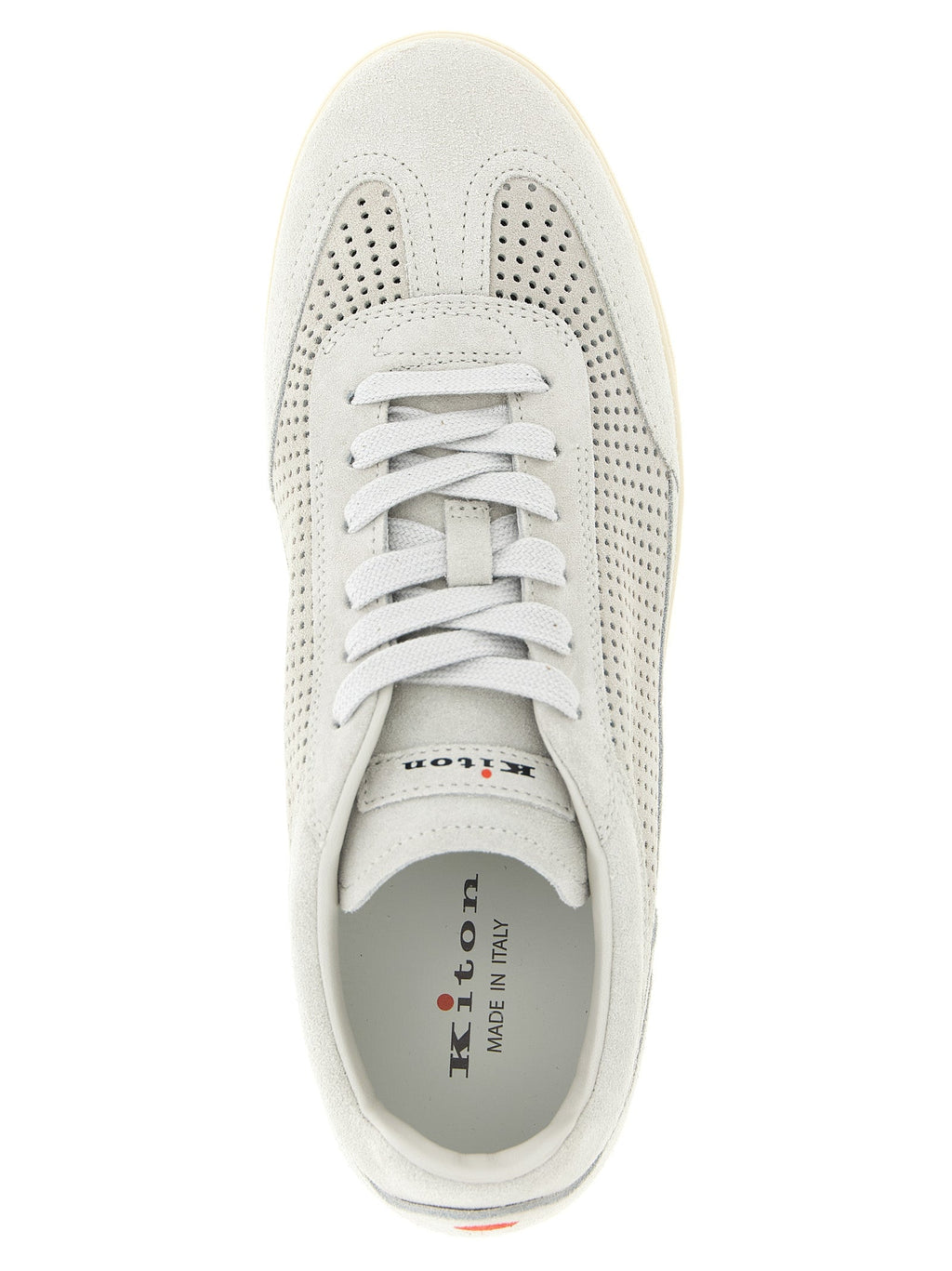 Kiton Gray Calfskin Low Top Sneakers