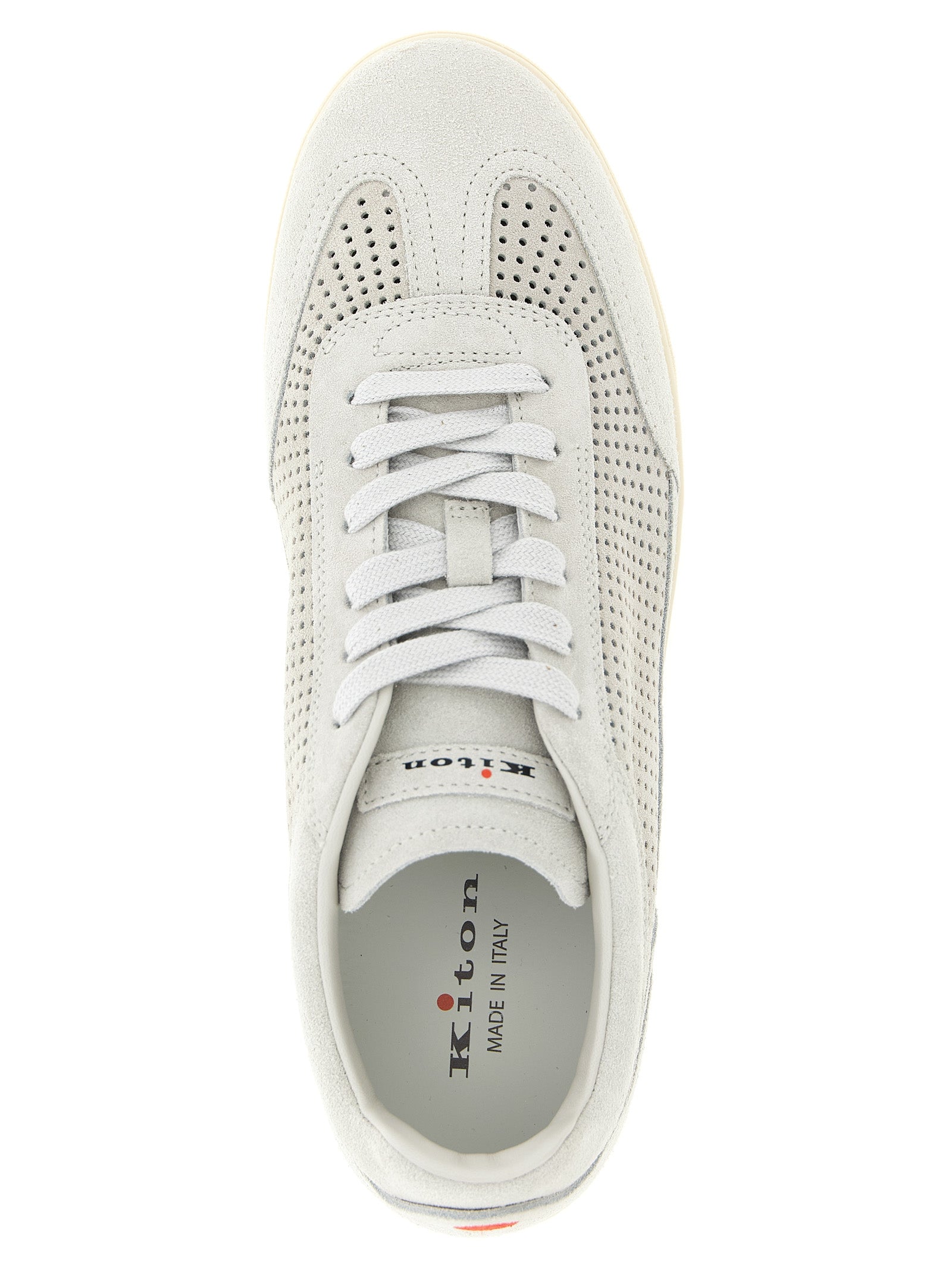 Kiton Gray Calfskin Low Top Sneakers