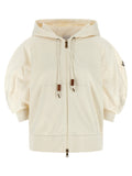Moncler White Cotton Hoodie