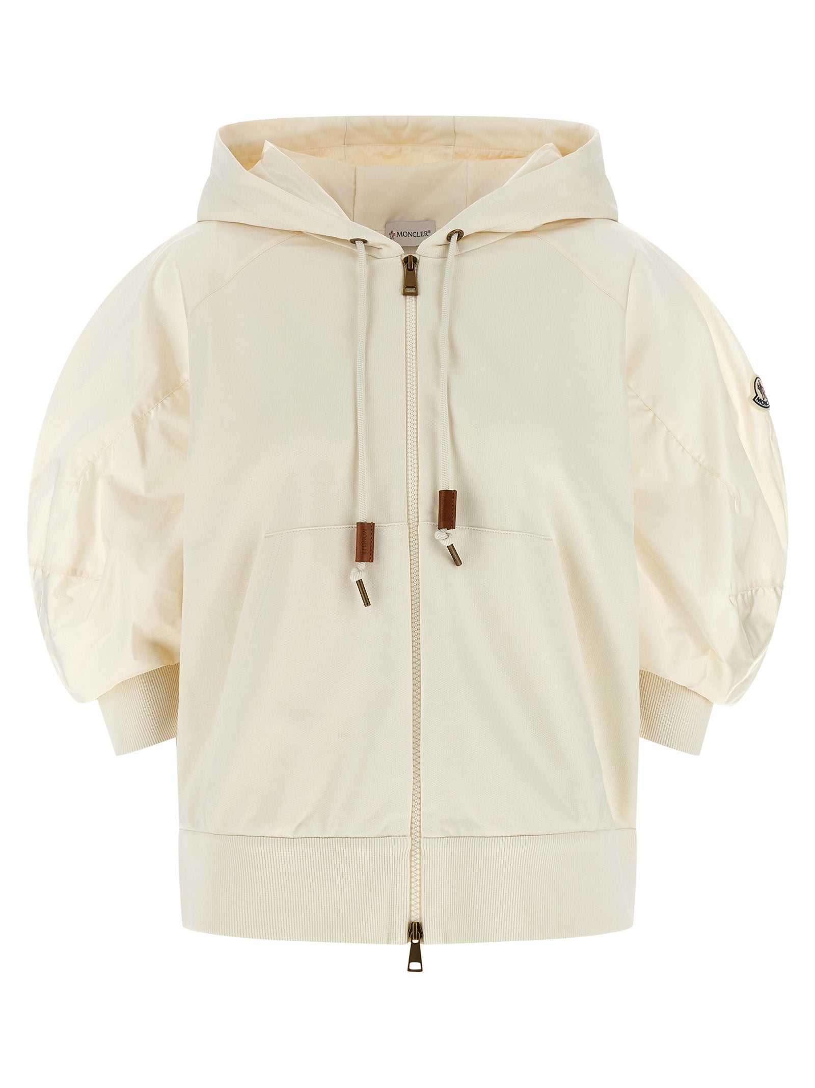 Moncler White Cotton Hoodie