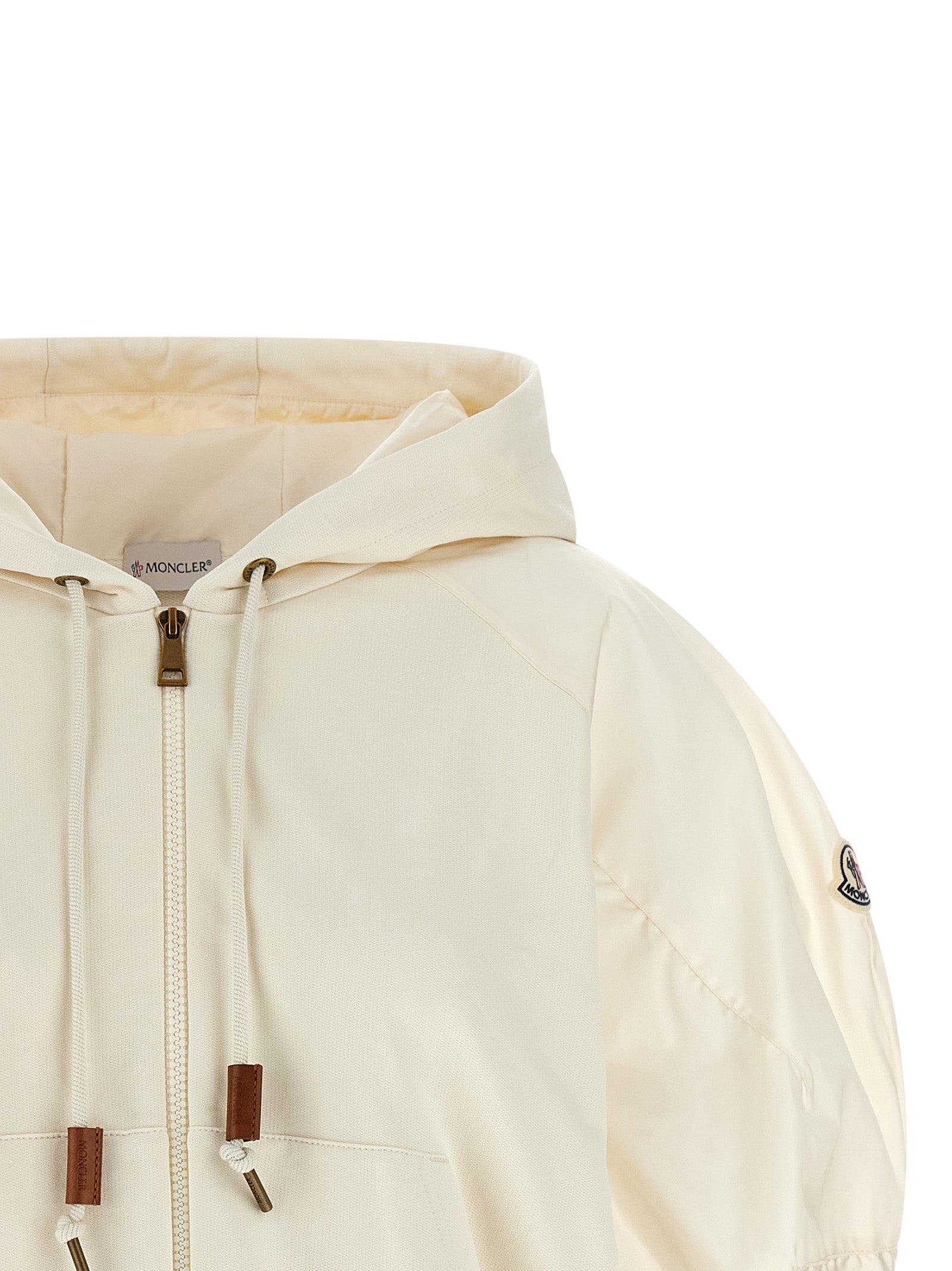 Moncler White Cotton Hoodie
