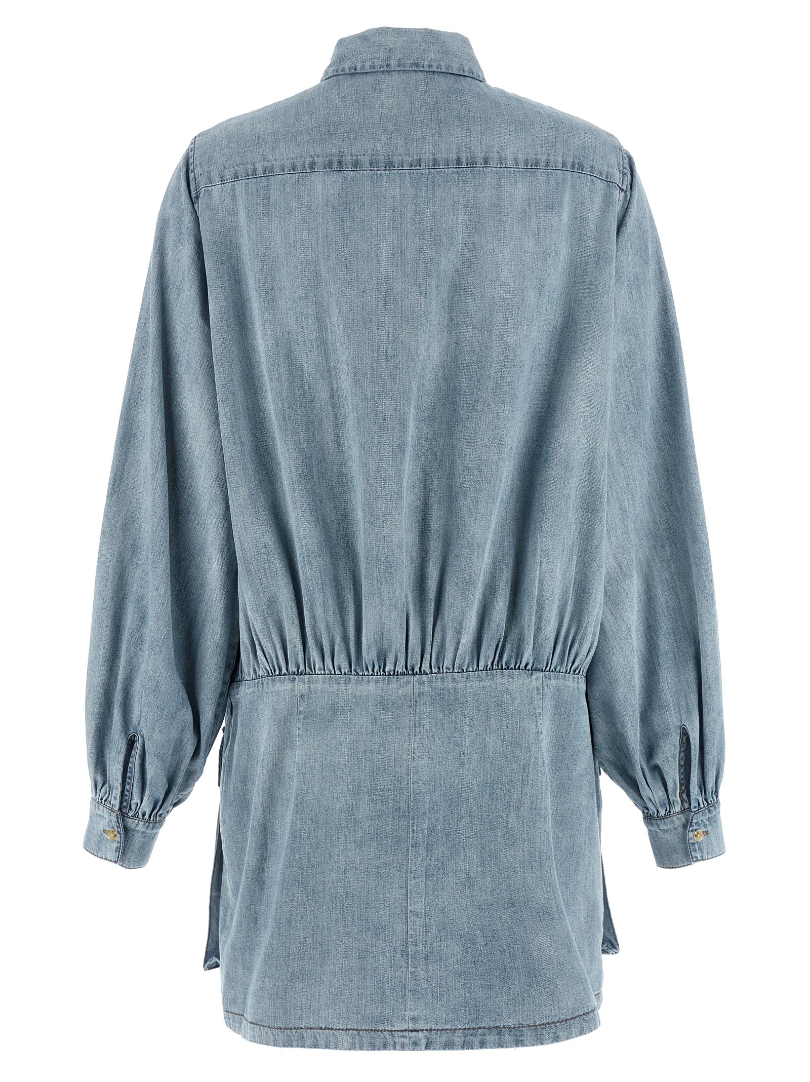 7 For All Mankind Blue Cotton Short Dress
