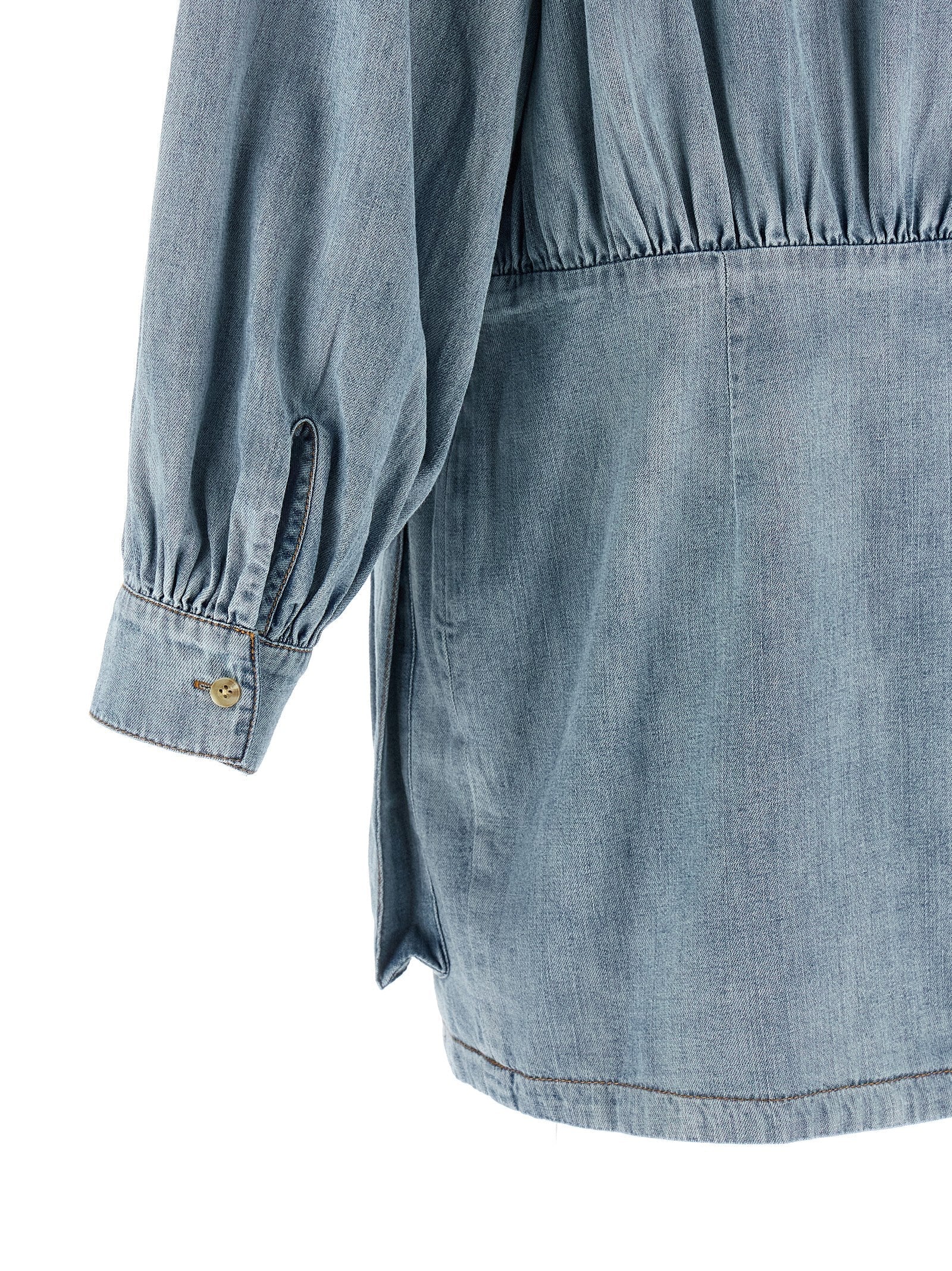 7 For All Mankind Blue Cotton Short Dress