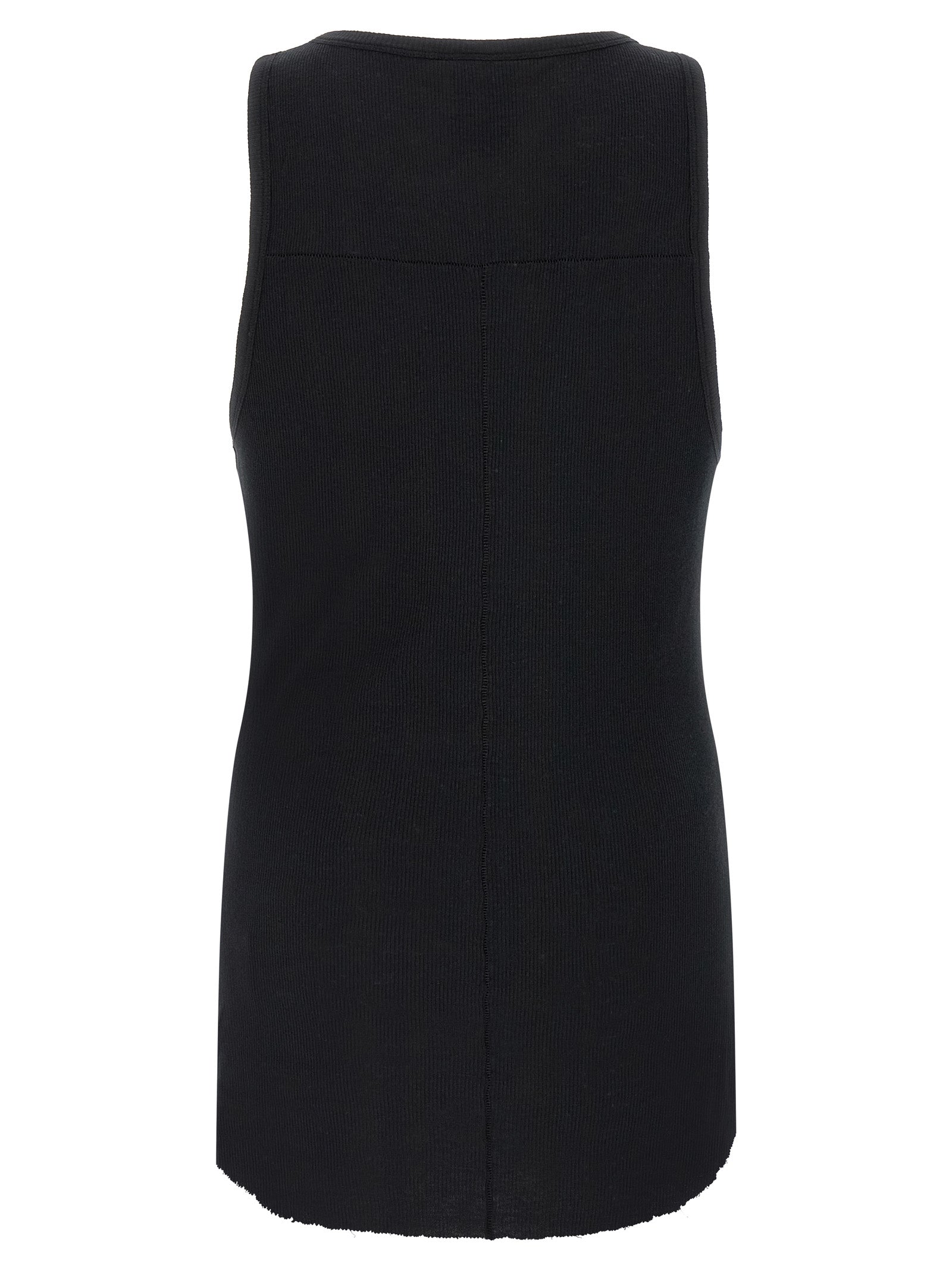 Thom Krom Black Cotton Sleeveles T-Shirt