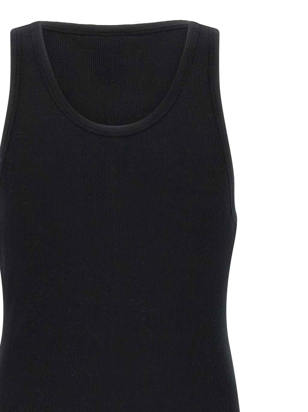 Thom Krom Black Cotton Sleeveles T-Shirt