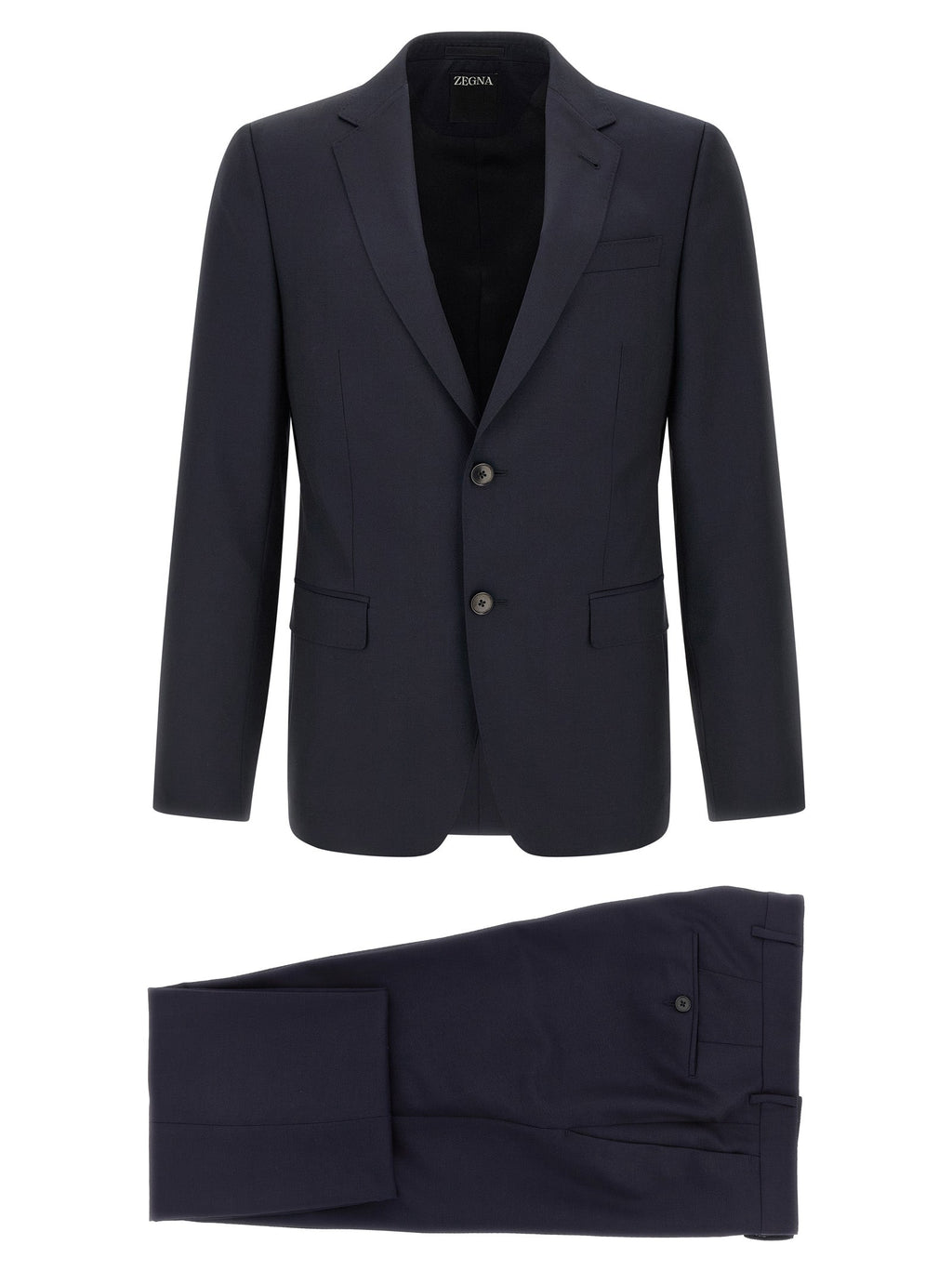 ZEGNA Blue Wool Two-Piece Suit