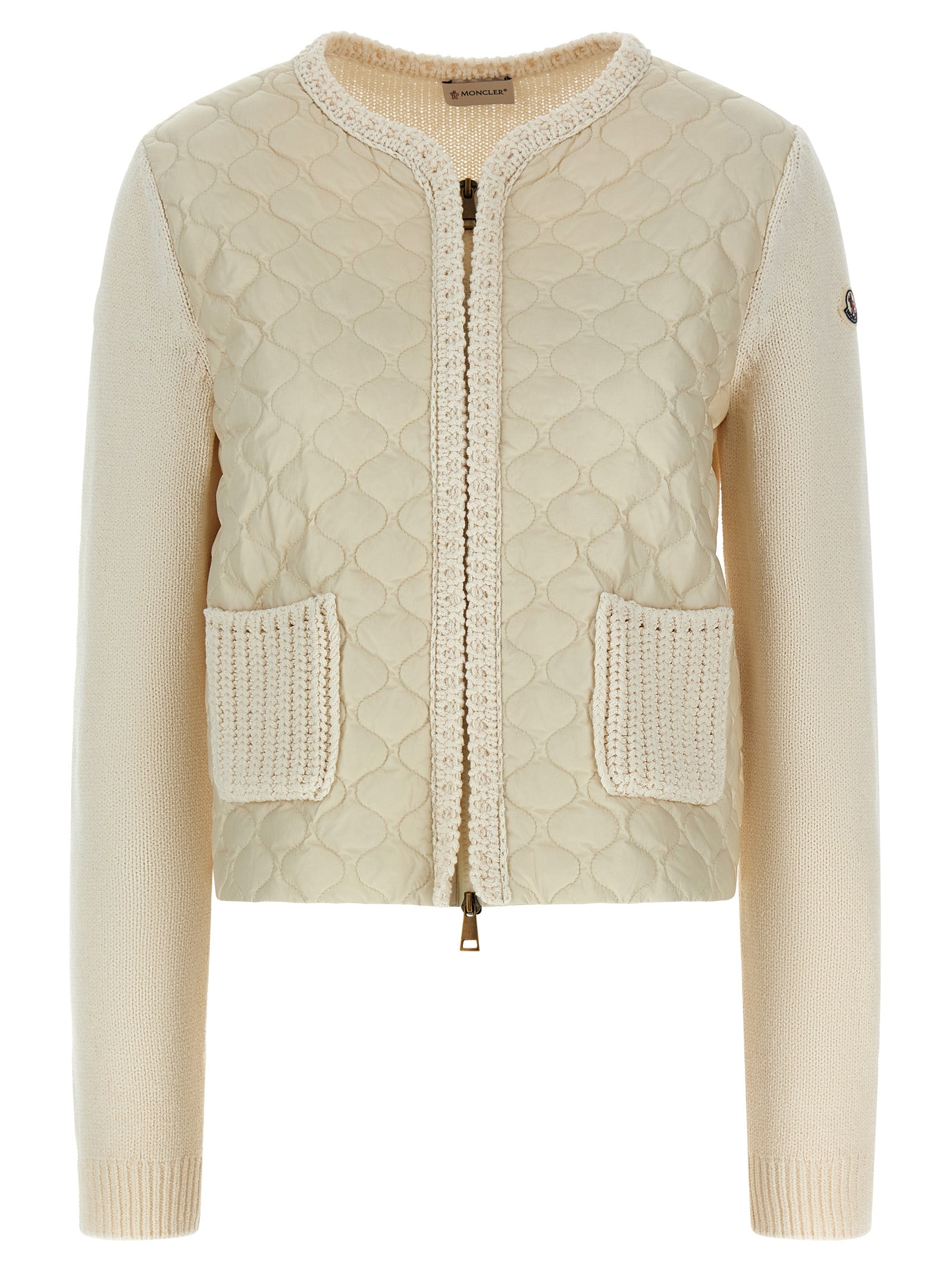 Moncler Beige Cotton Cardigan