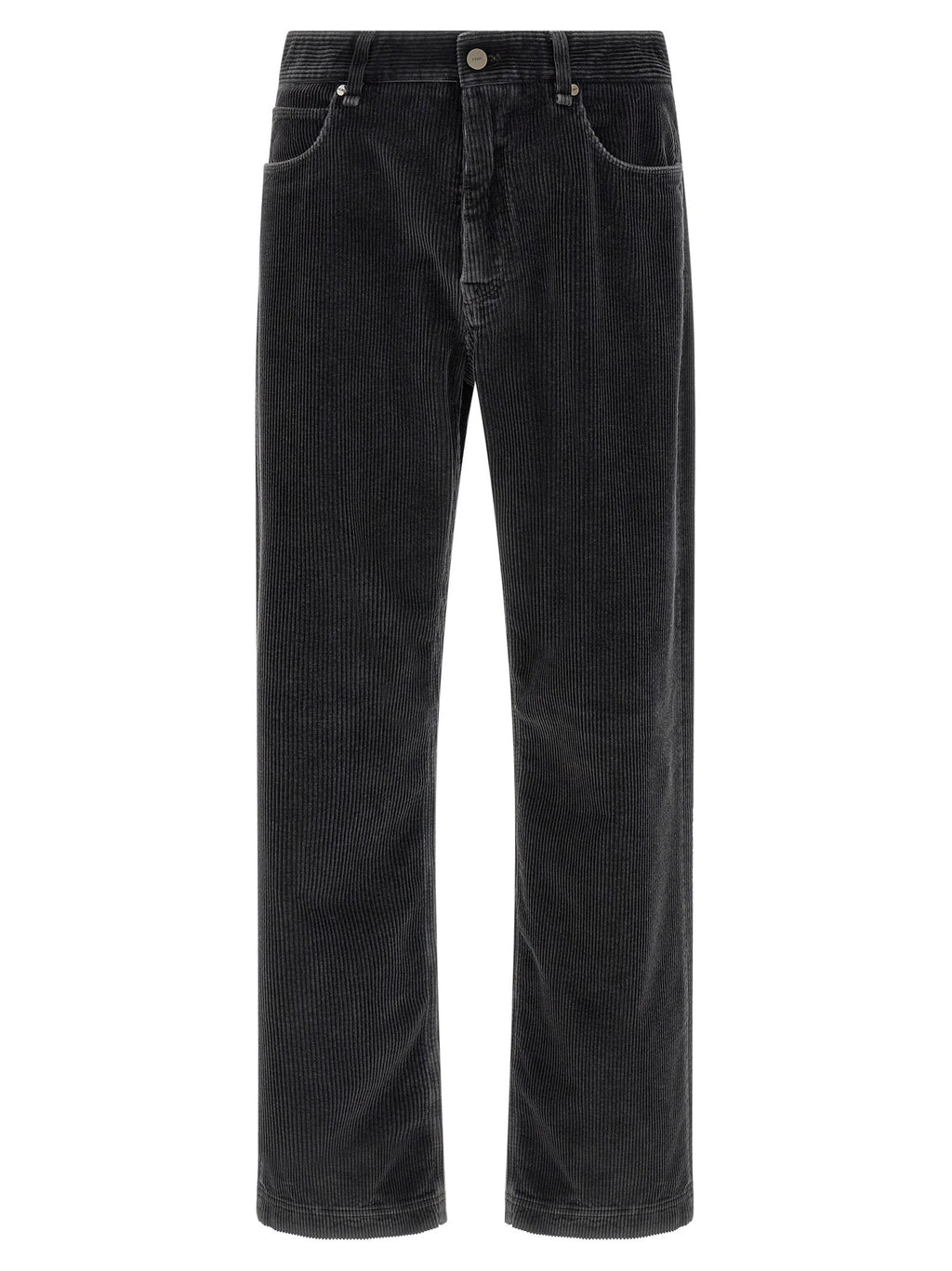 Fendi Gray Cotton Casual Pants