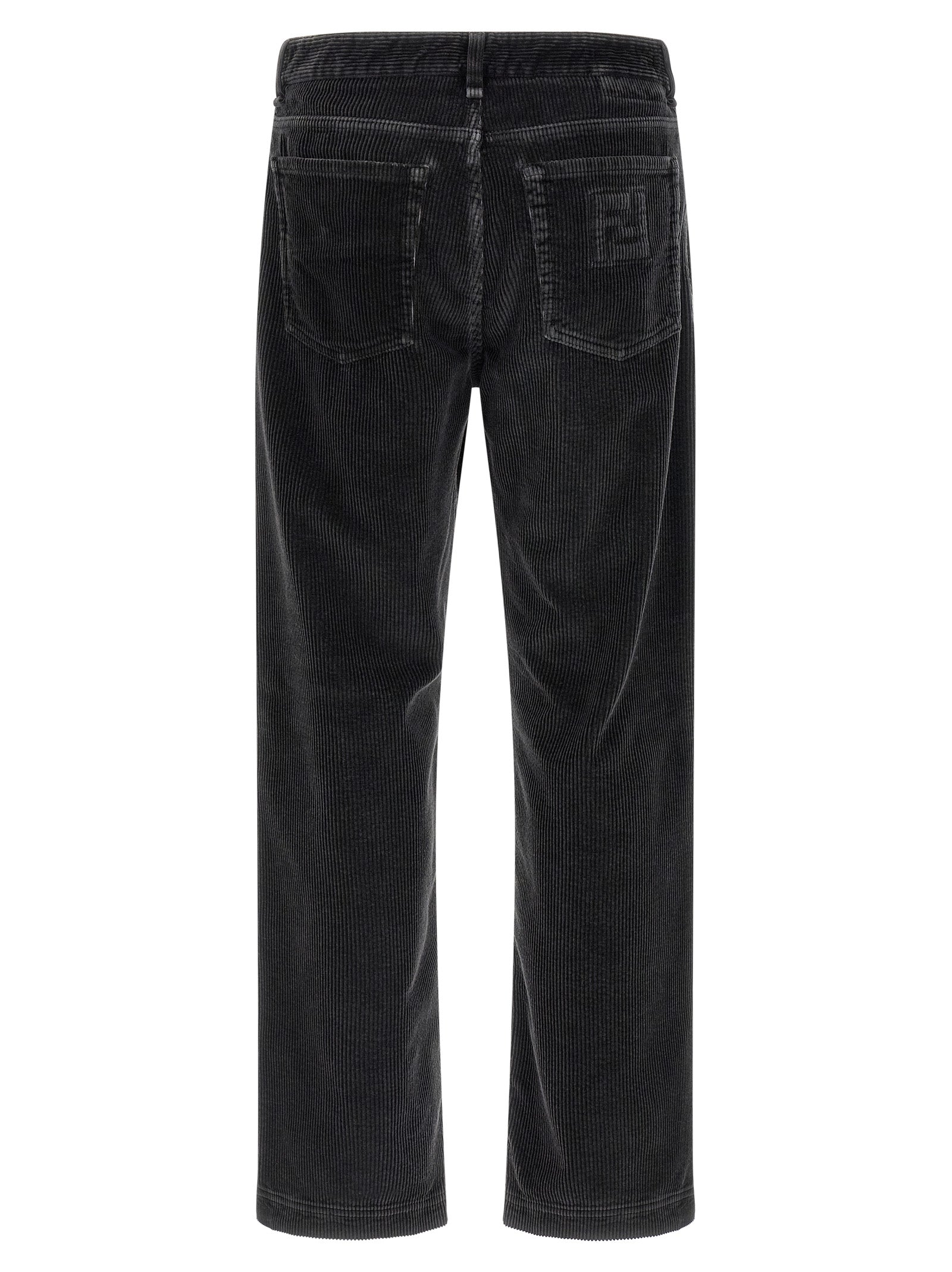 Fendi Gray Cotton Casual Pants