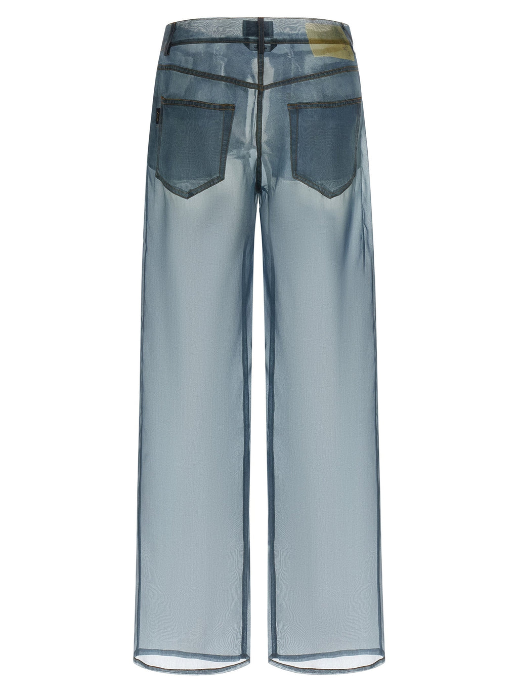 Haikure Blue Silk Casual Pants