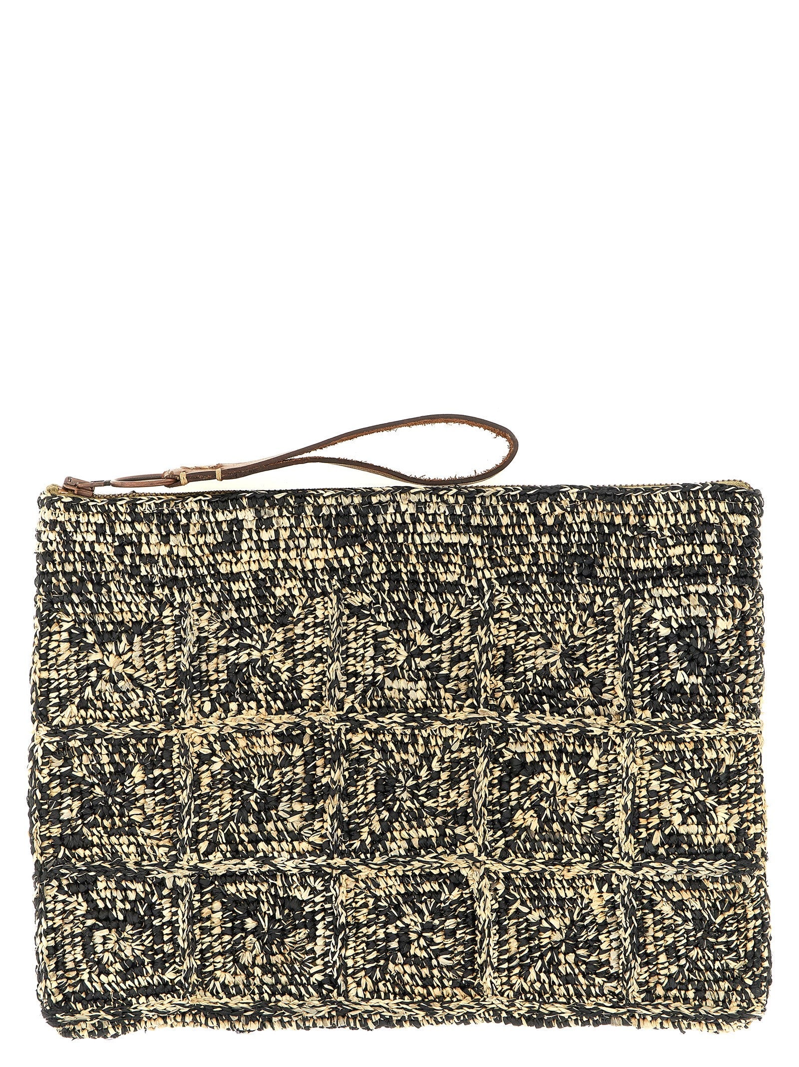 Ibeliv Bicolor Raffia Clutch Bag