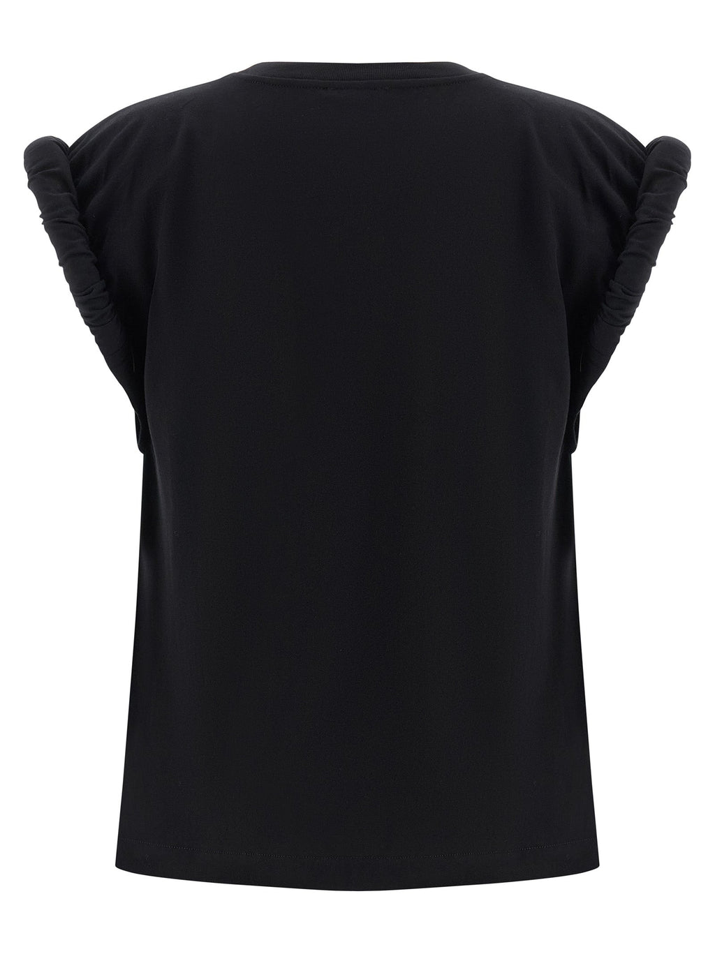 NUDE Black Cotton Sleeveles T-Shirt