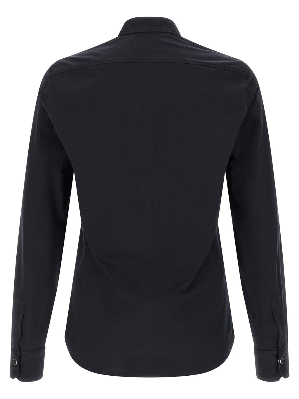 Kiton Blue Cotton Blouse