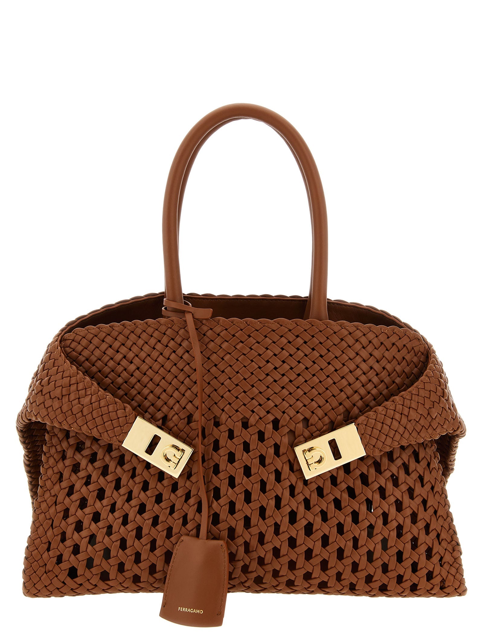 Ferragamo Brown Calfskin Handbag