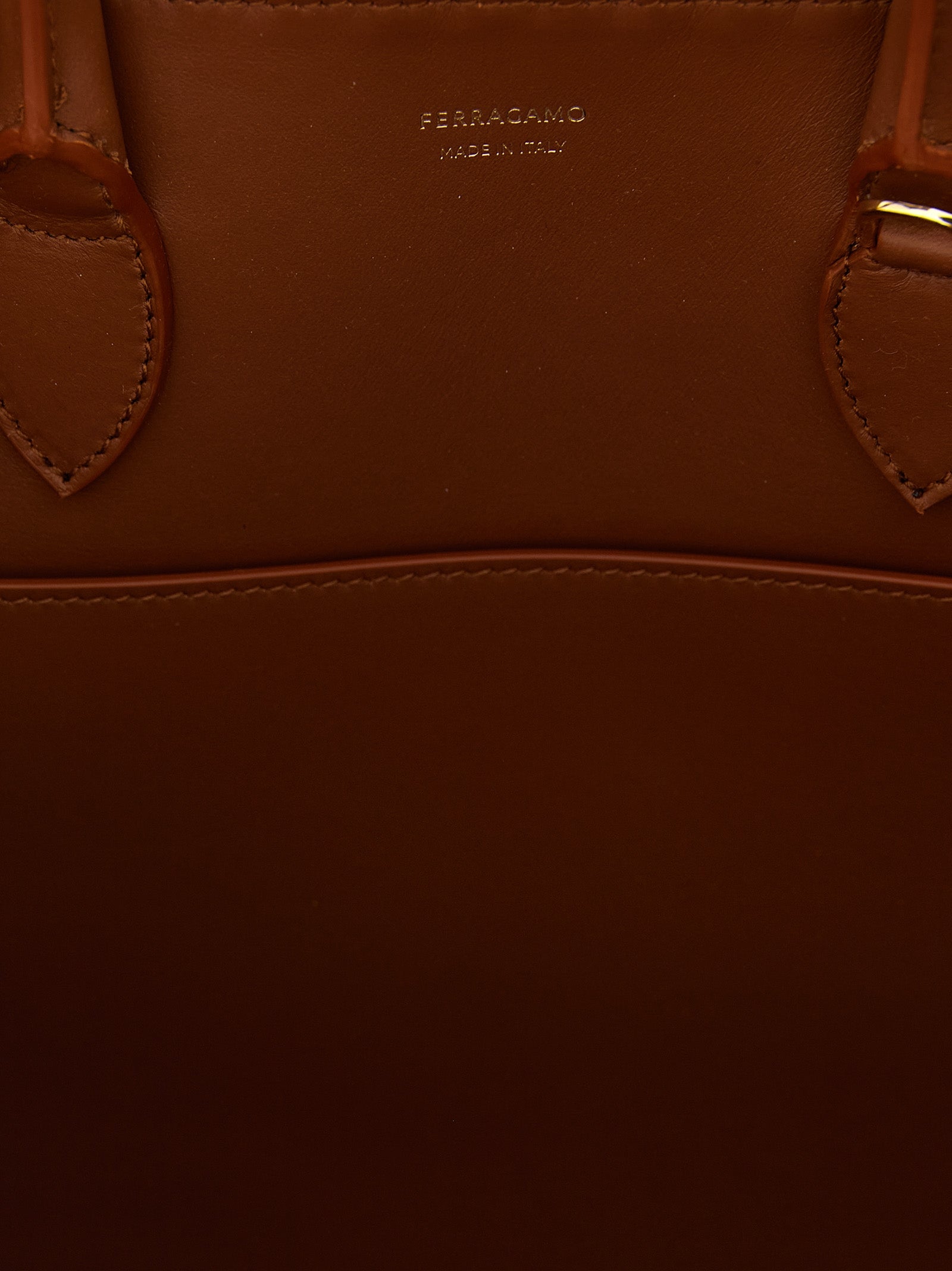 Ferragamo Brown Calfskin Handbag