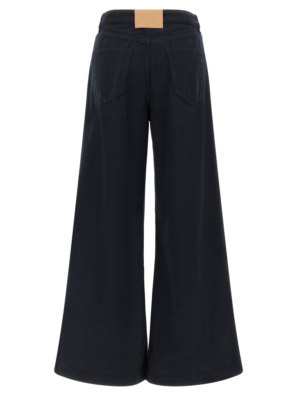 NUDE Blue Cotton Flared Pants