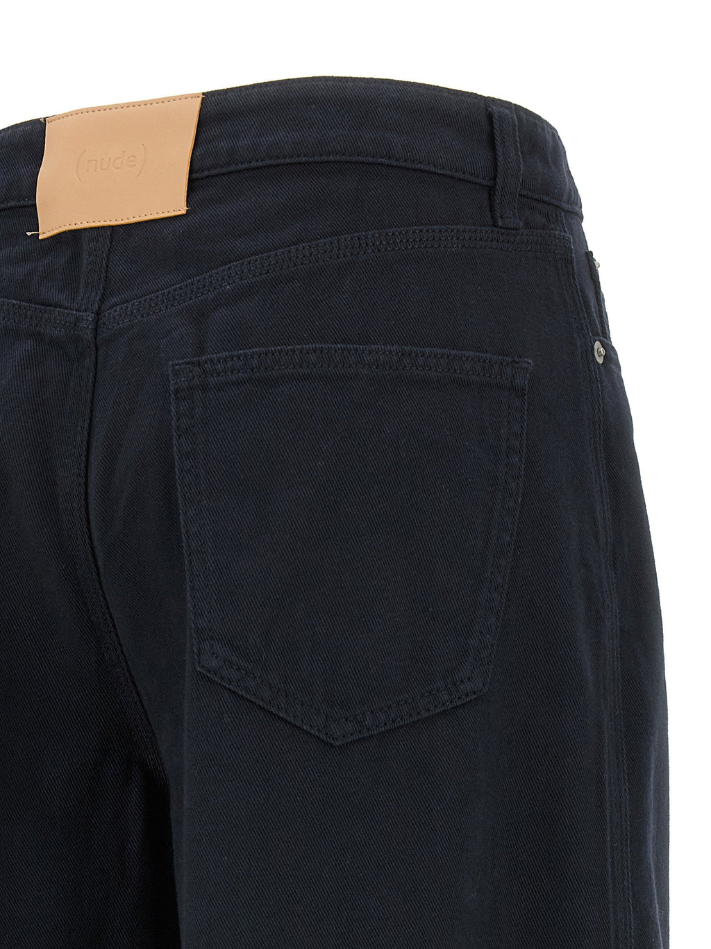 NUDE Blue Cotton Flared Pants