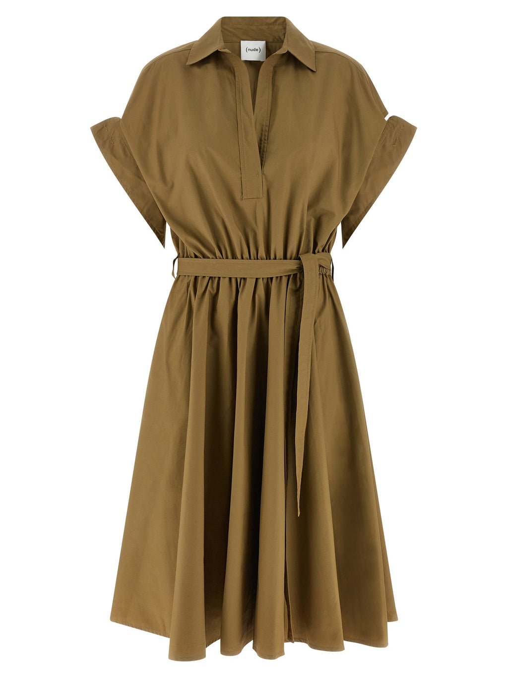 NUDE Bicolor Cotton Midi Dress
