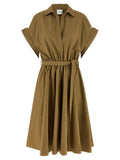 NUDE Bicolor Cotton Midi Dress