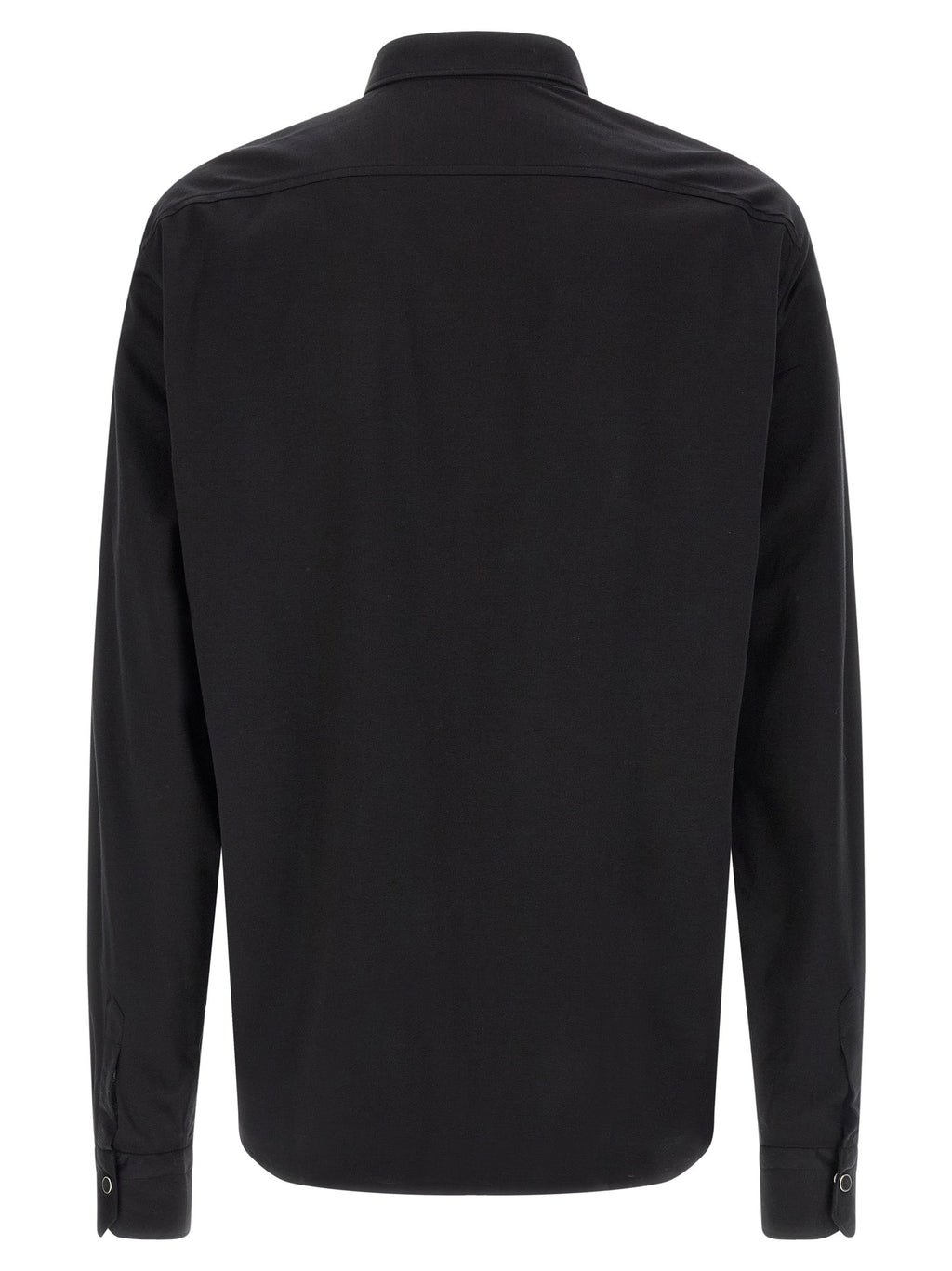 Kiton Black Cotton Blouse