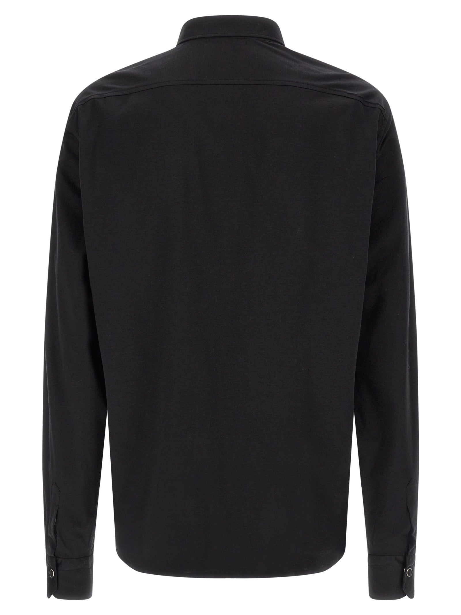 Kiton Black Cotton Blouse