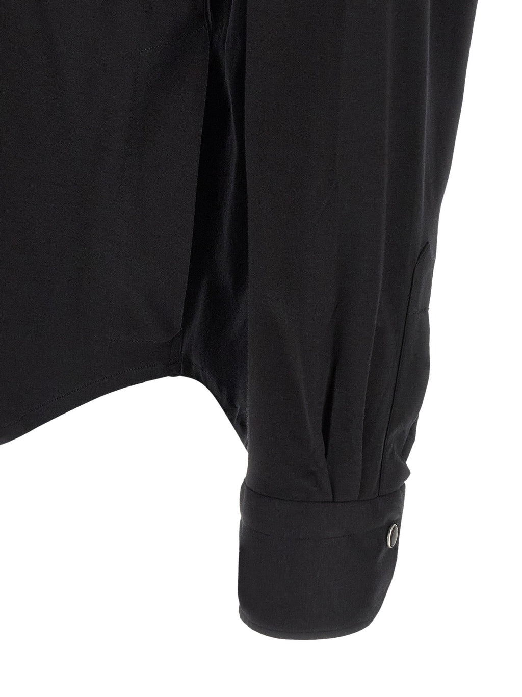 Kiton Black Cotton Blouse