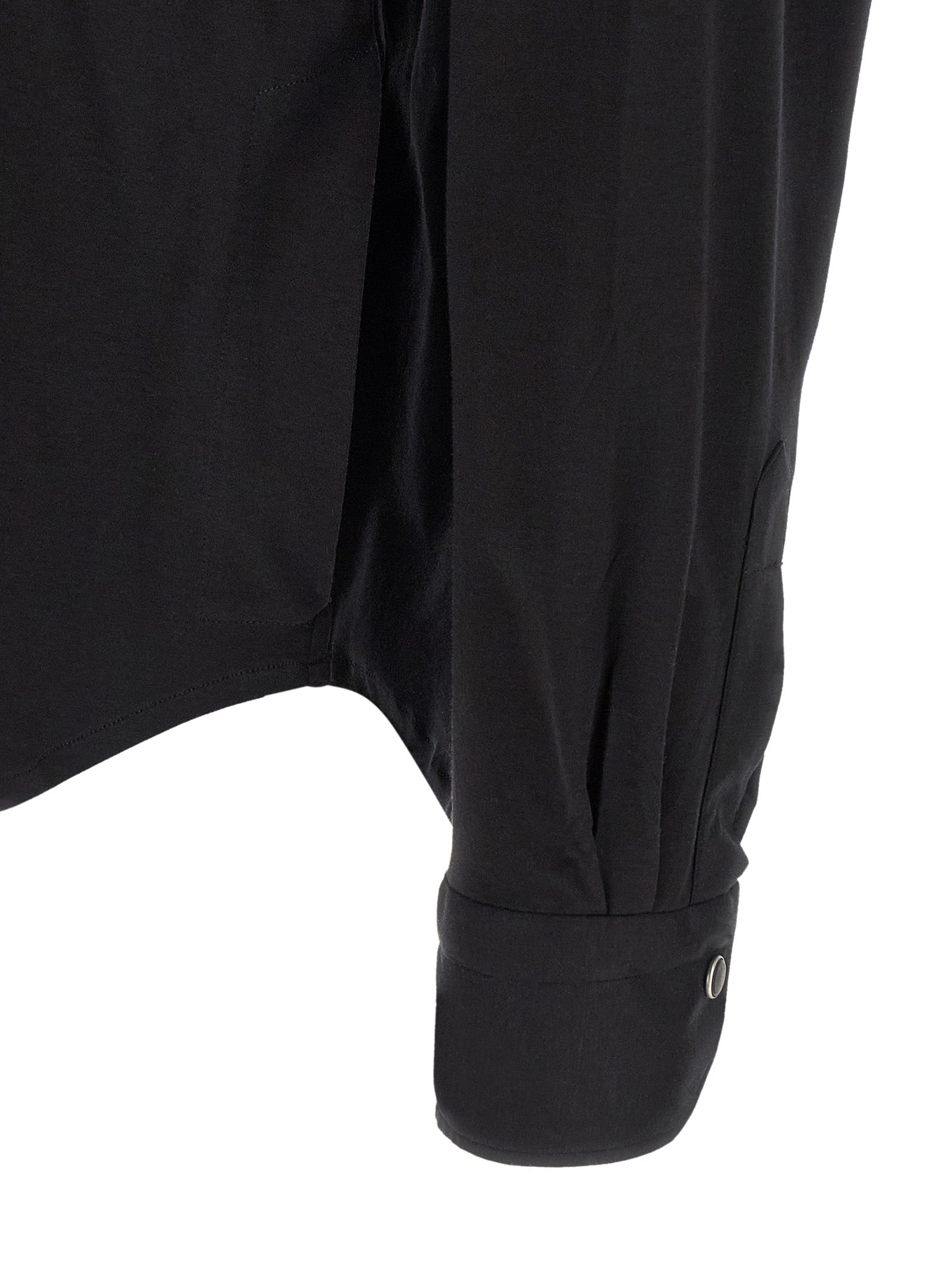 Kiton Black Cotton Blouse