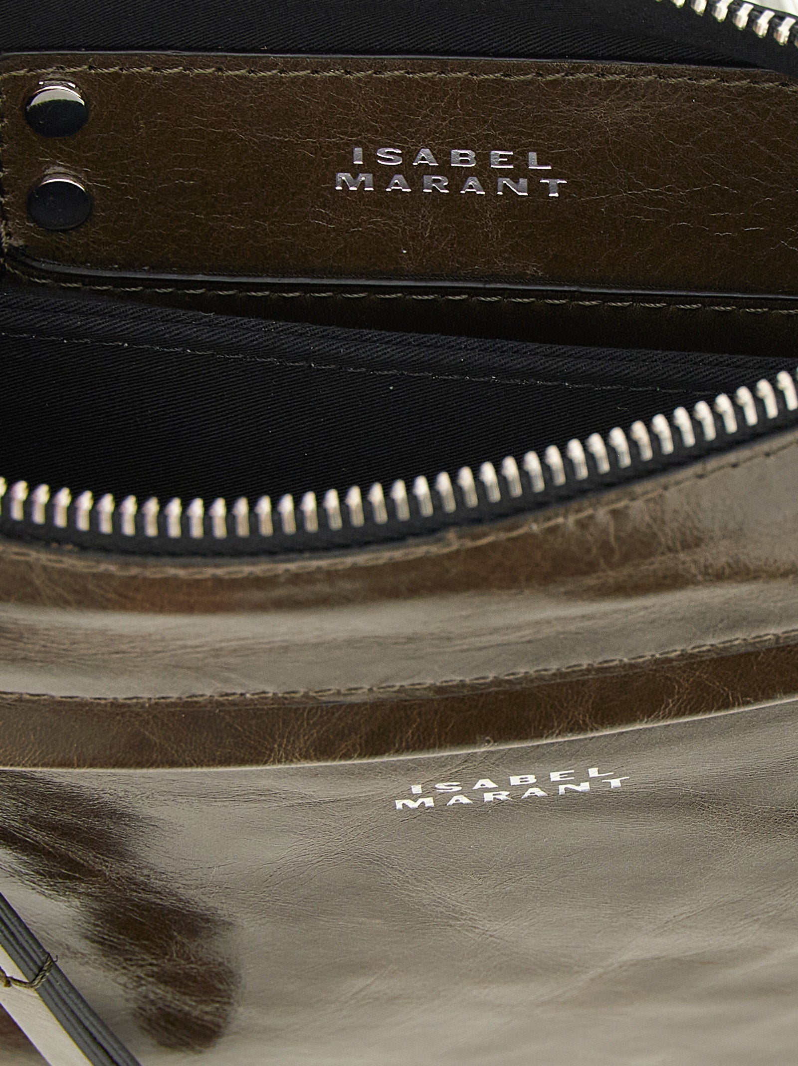 Isabel Marant Bicolor Calfskin Crossbody Bag