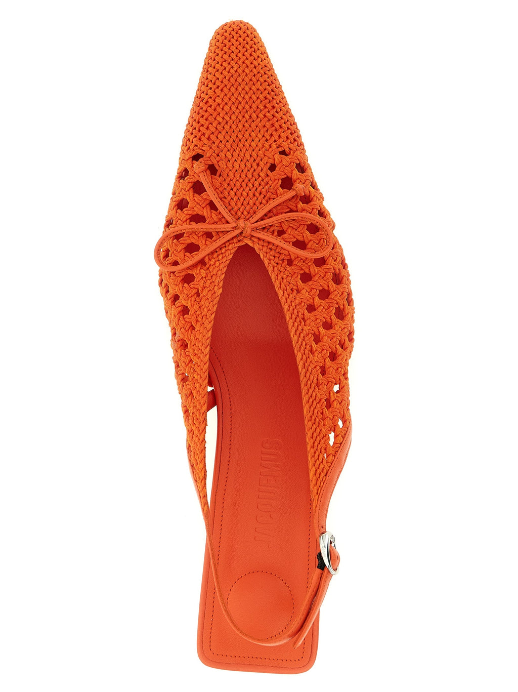 Jacquemus Orange Polyester Mid Heel Pumps