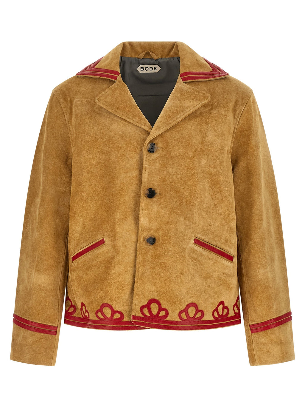 BODE Beige Cowhide Leather Jacket