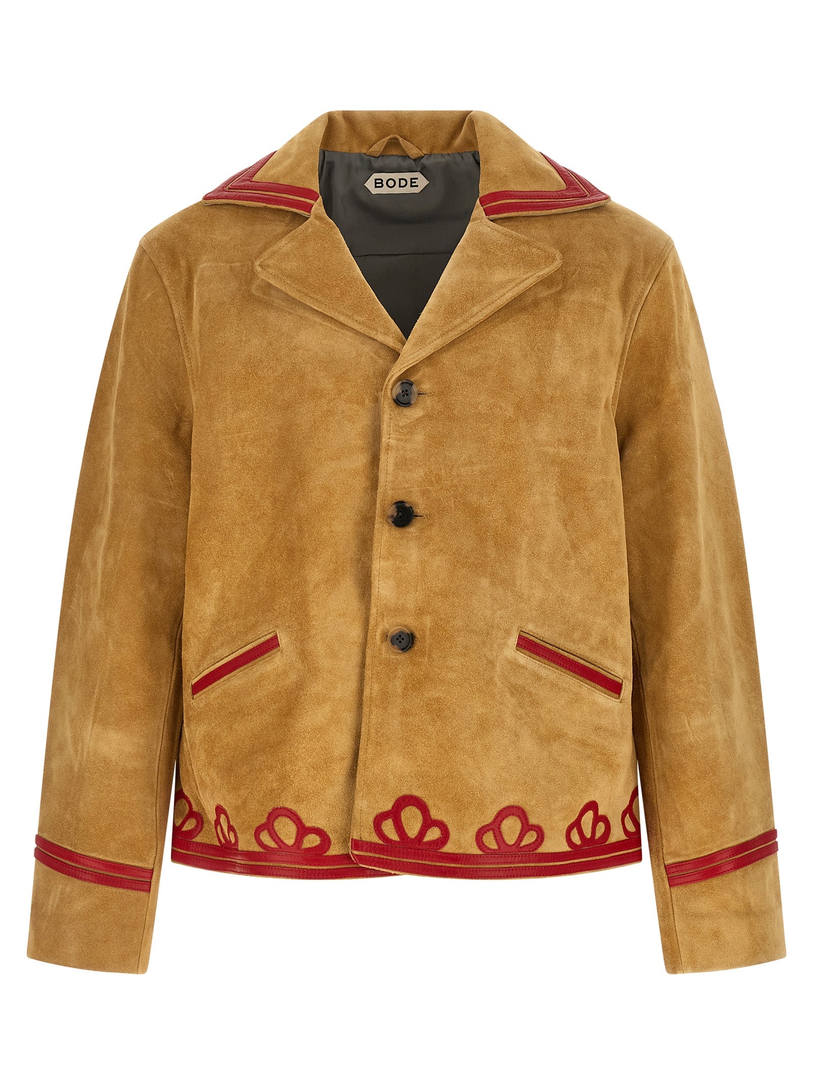 BODE Beige Cowhide Leather Jacket