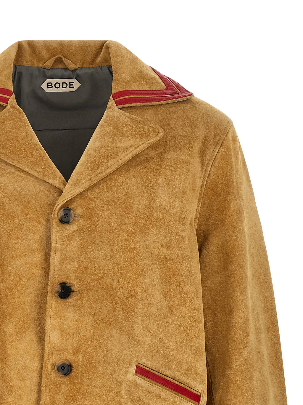 BODE Beige Cowhide Leather Jacket