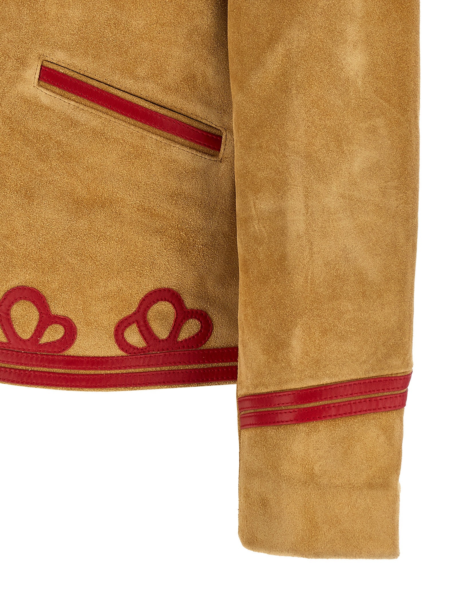 BODE Beige Cowhide Leather Jacket