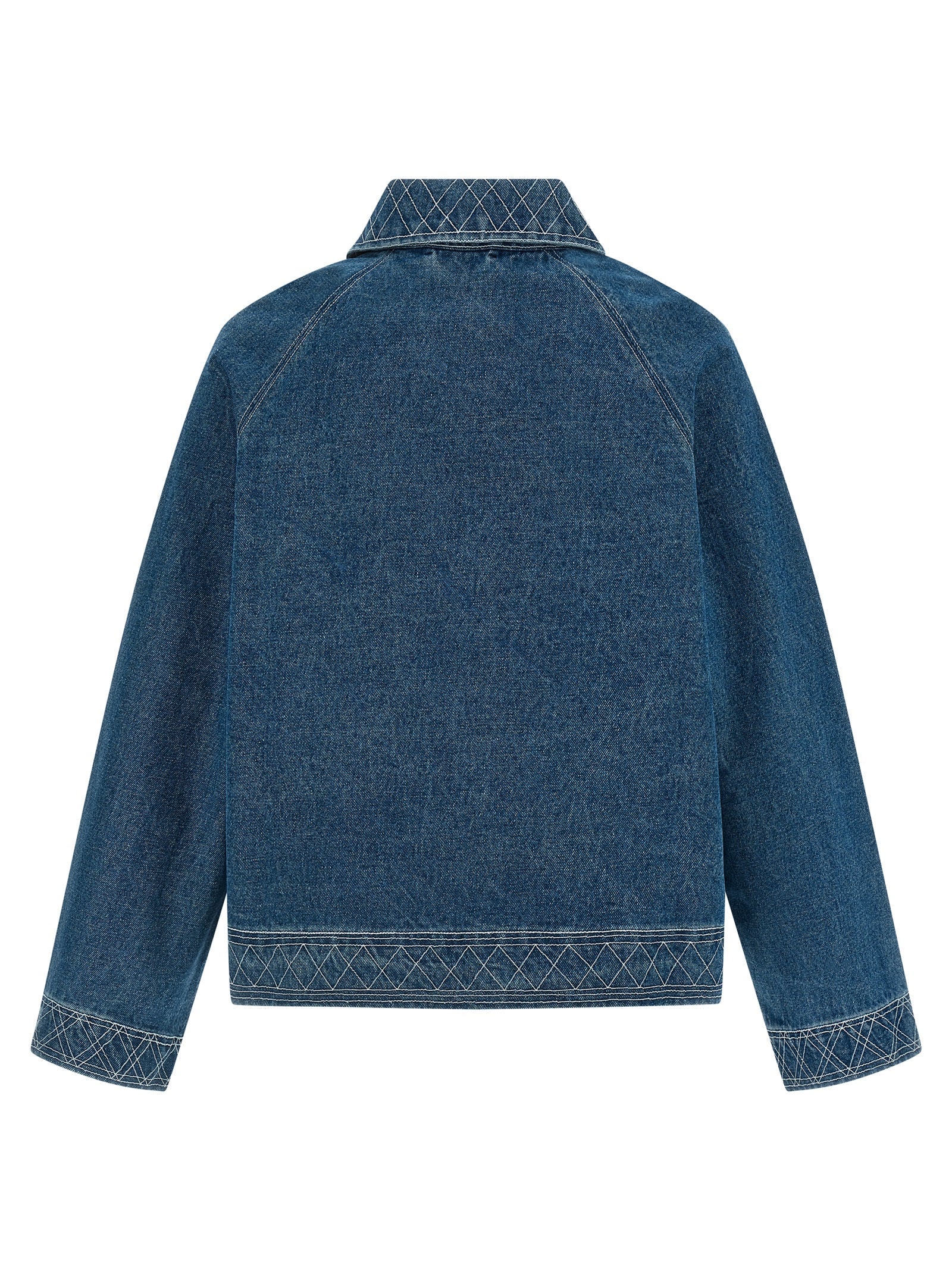 BODE Blue Cotton Denim Jacket