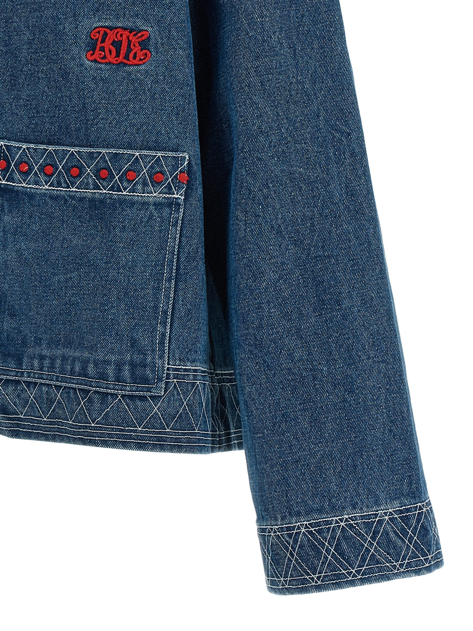 BODE Blue Cotton Denim Jacket