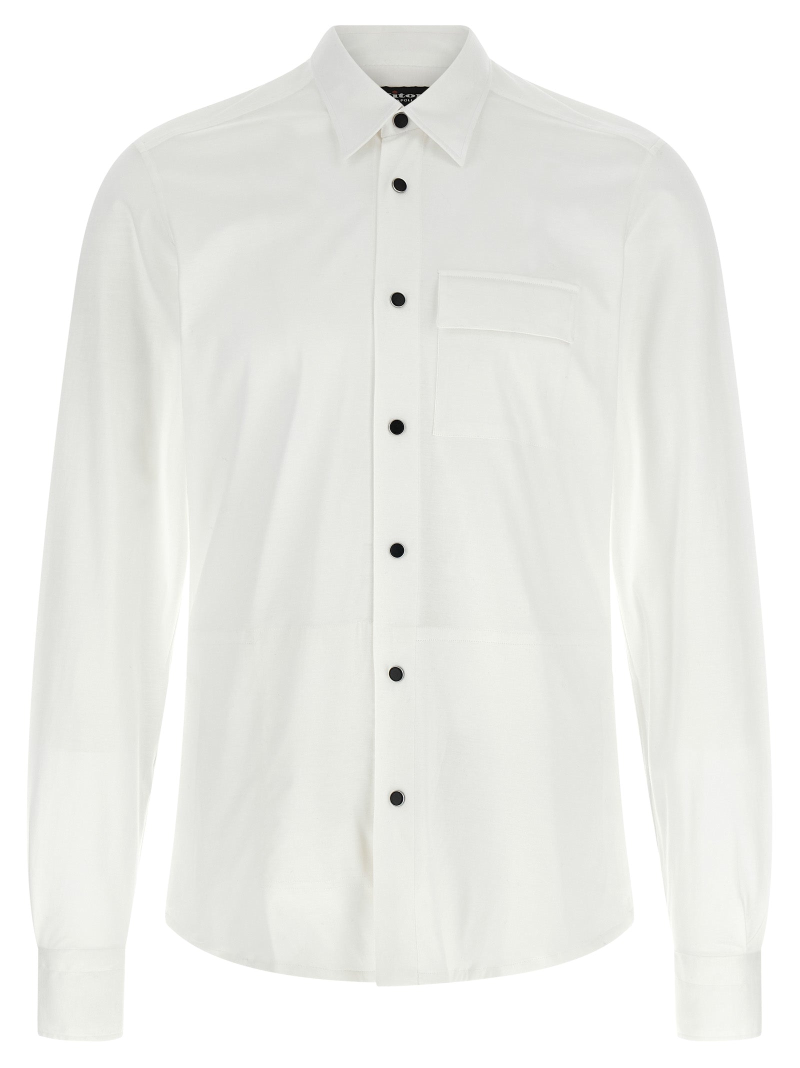 Kiton White Cotton Blouse