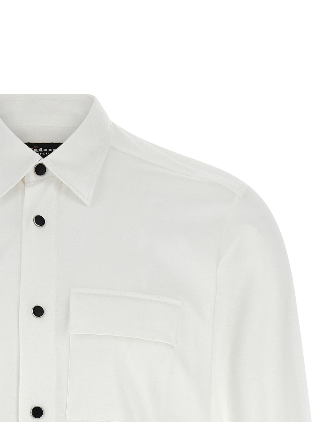 Kiton White Cotton Blouse