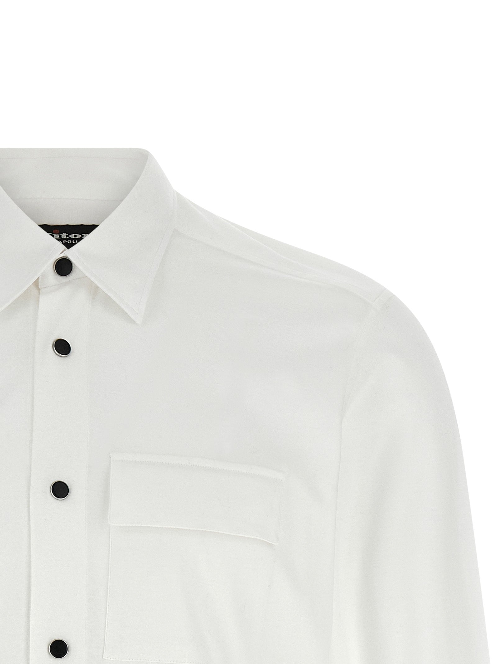 Kiton White Cotton Blouse