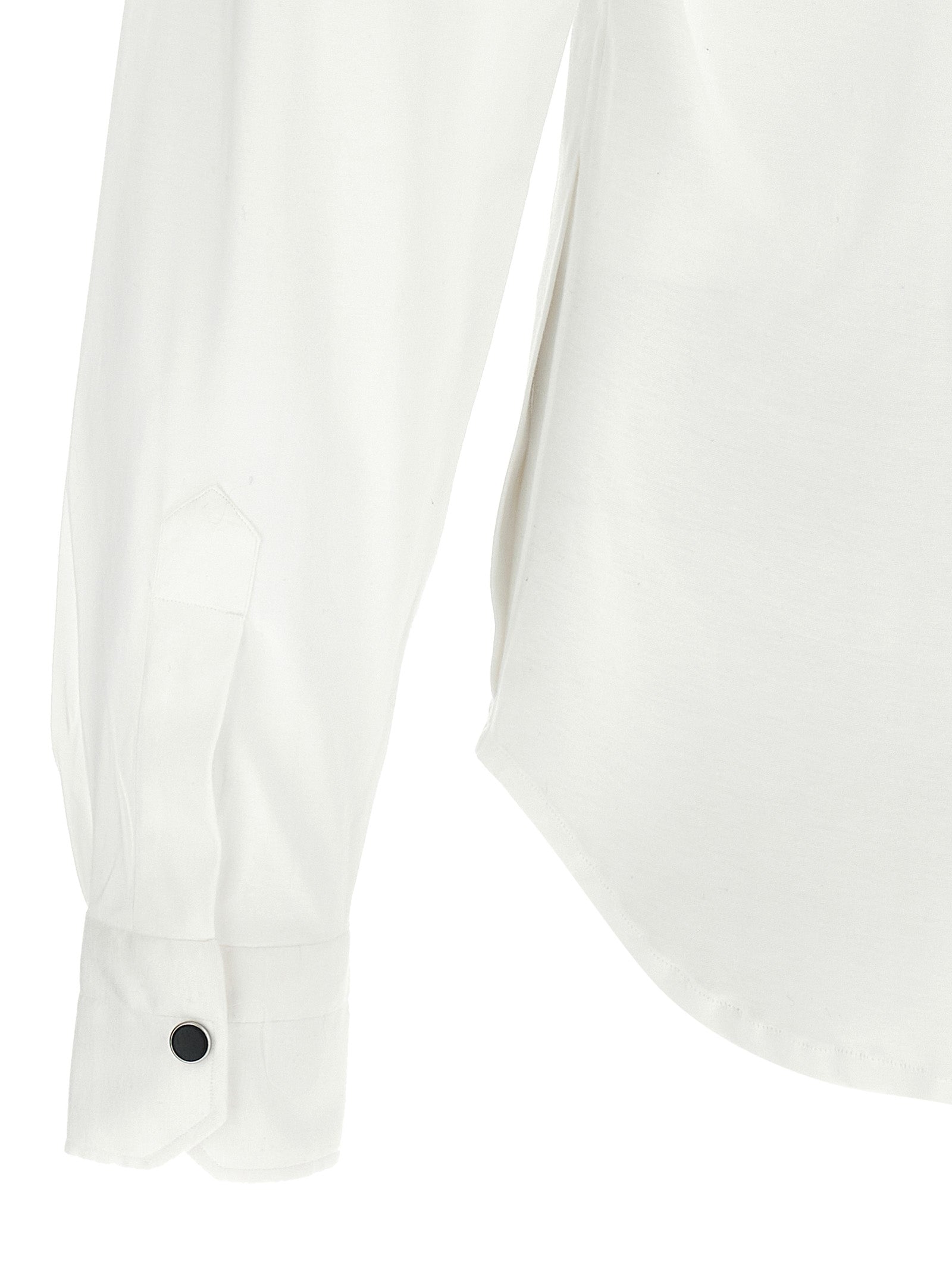Kiton White Cotton Blouse