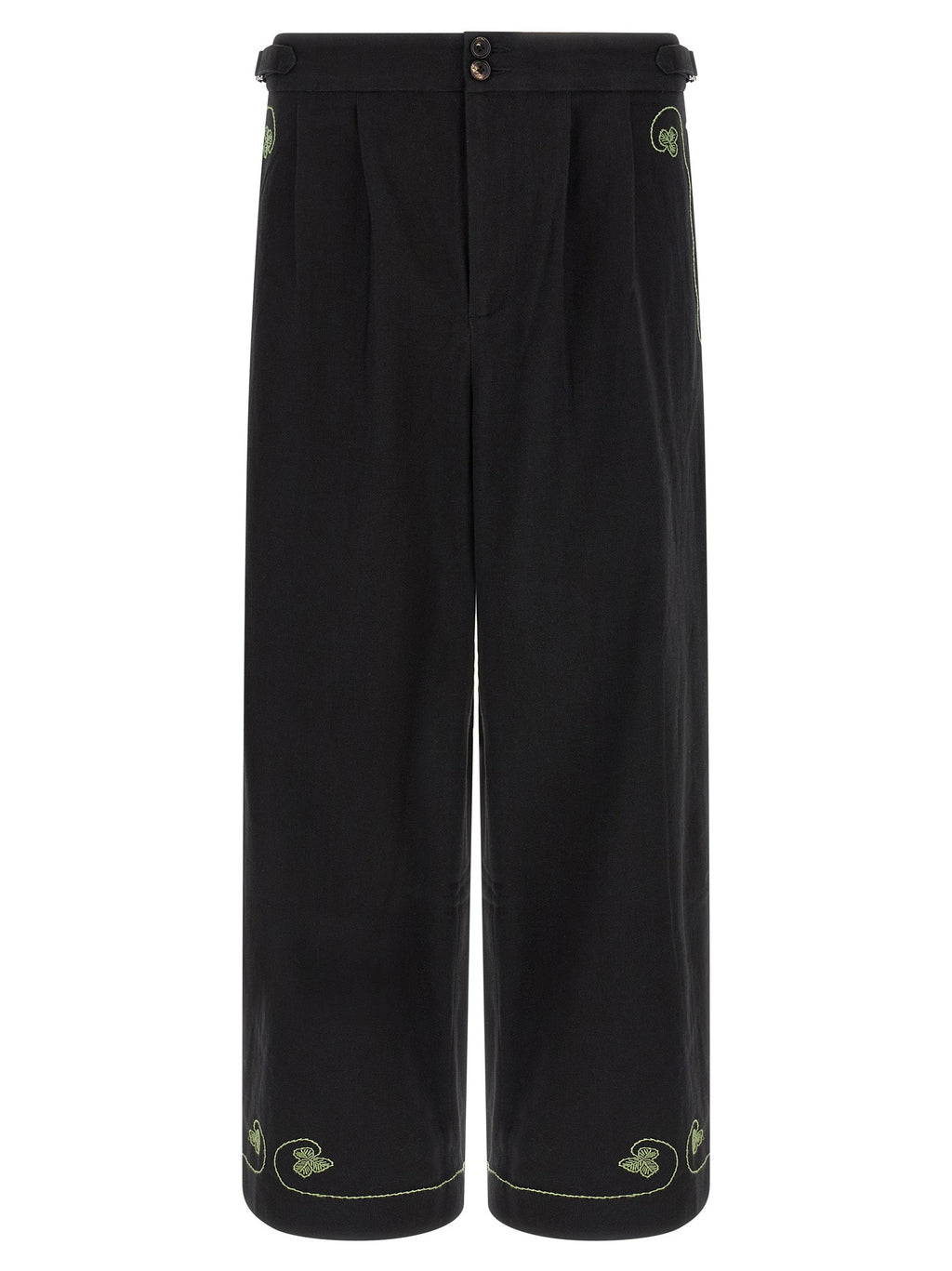 BODE Black Cotton Casual Pants