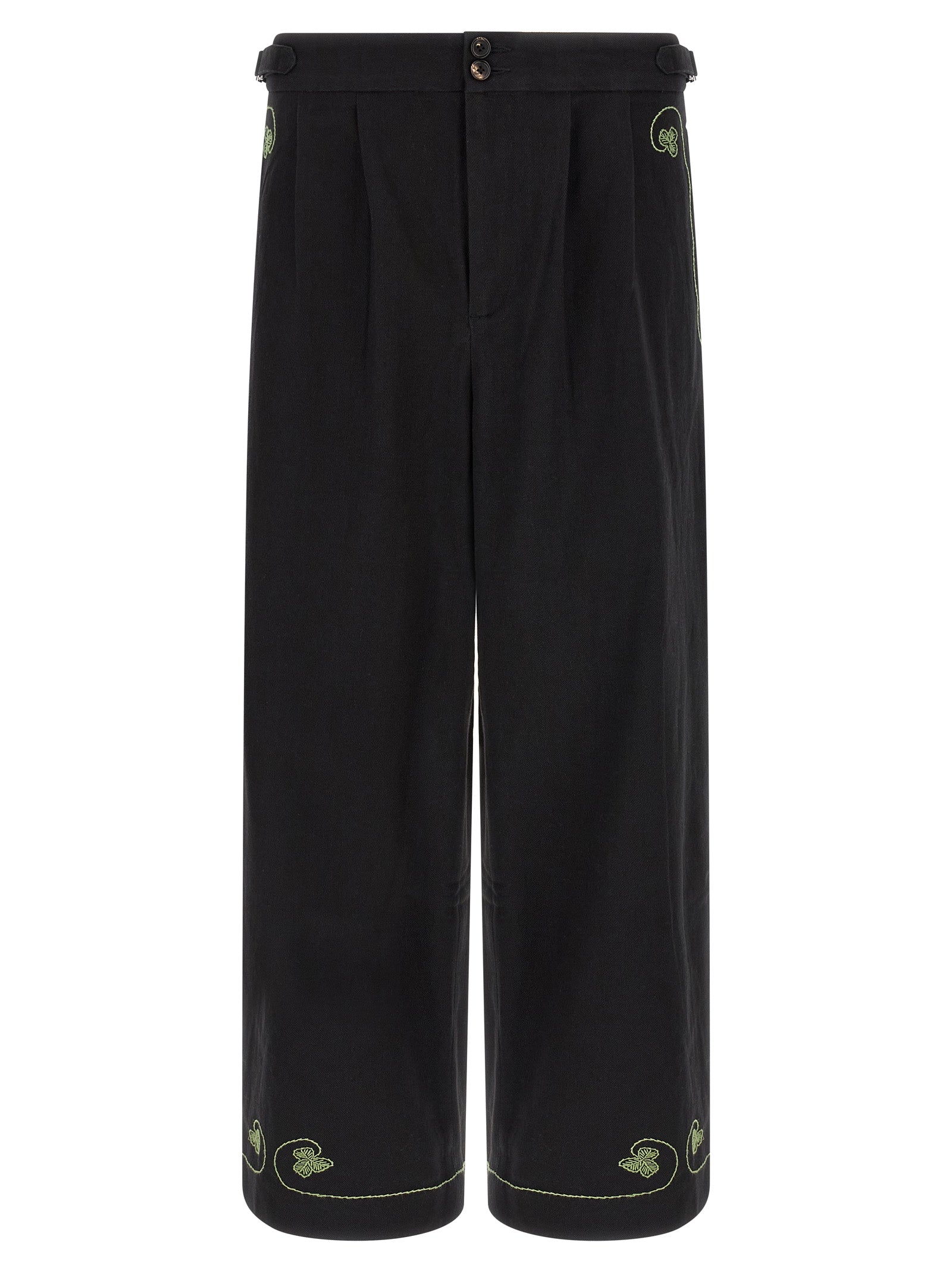 BODE Black Cotton Casual Pants