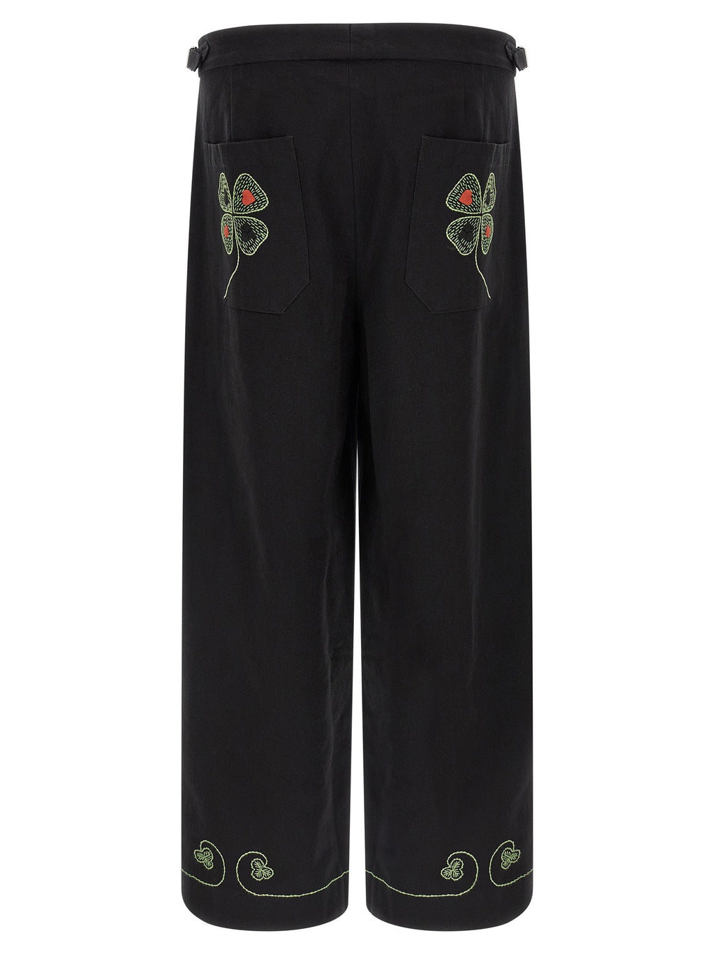 BODE Black Cotton Casual Pants
