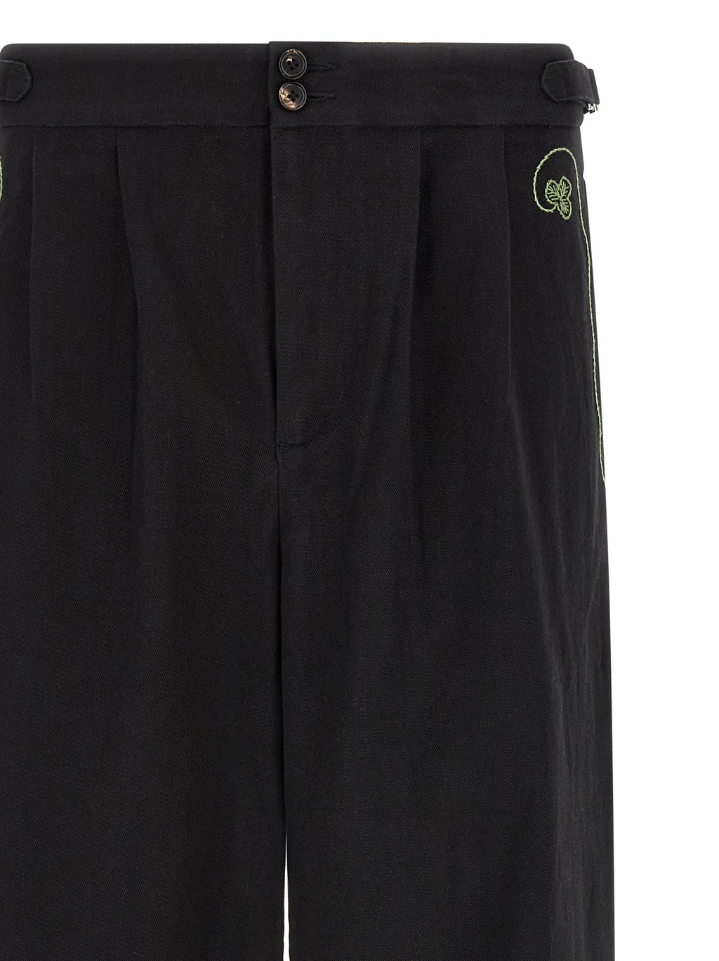 BODE Black Cotton Casual Pants