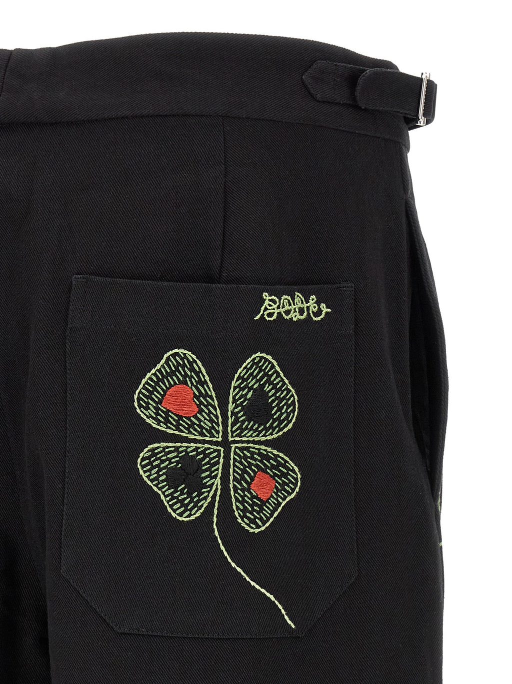 BODE Black Cotton Casual Pants