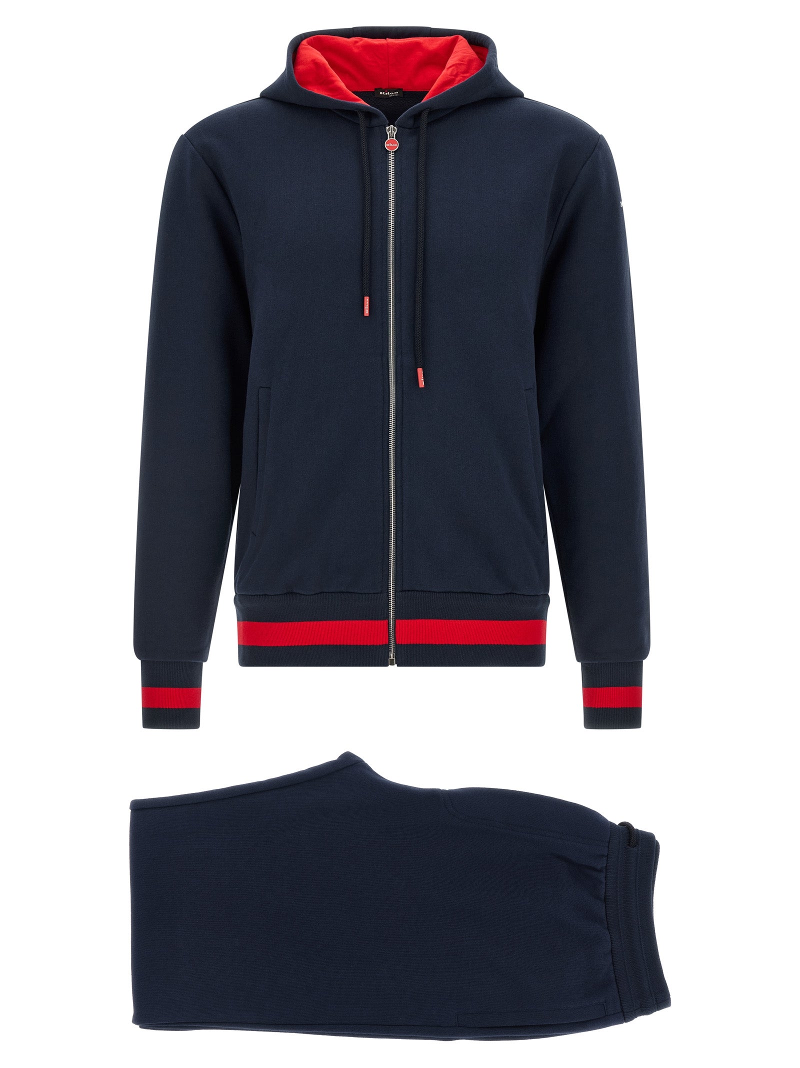 Kiton Blue Cotton Sweatsuit