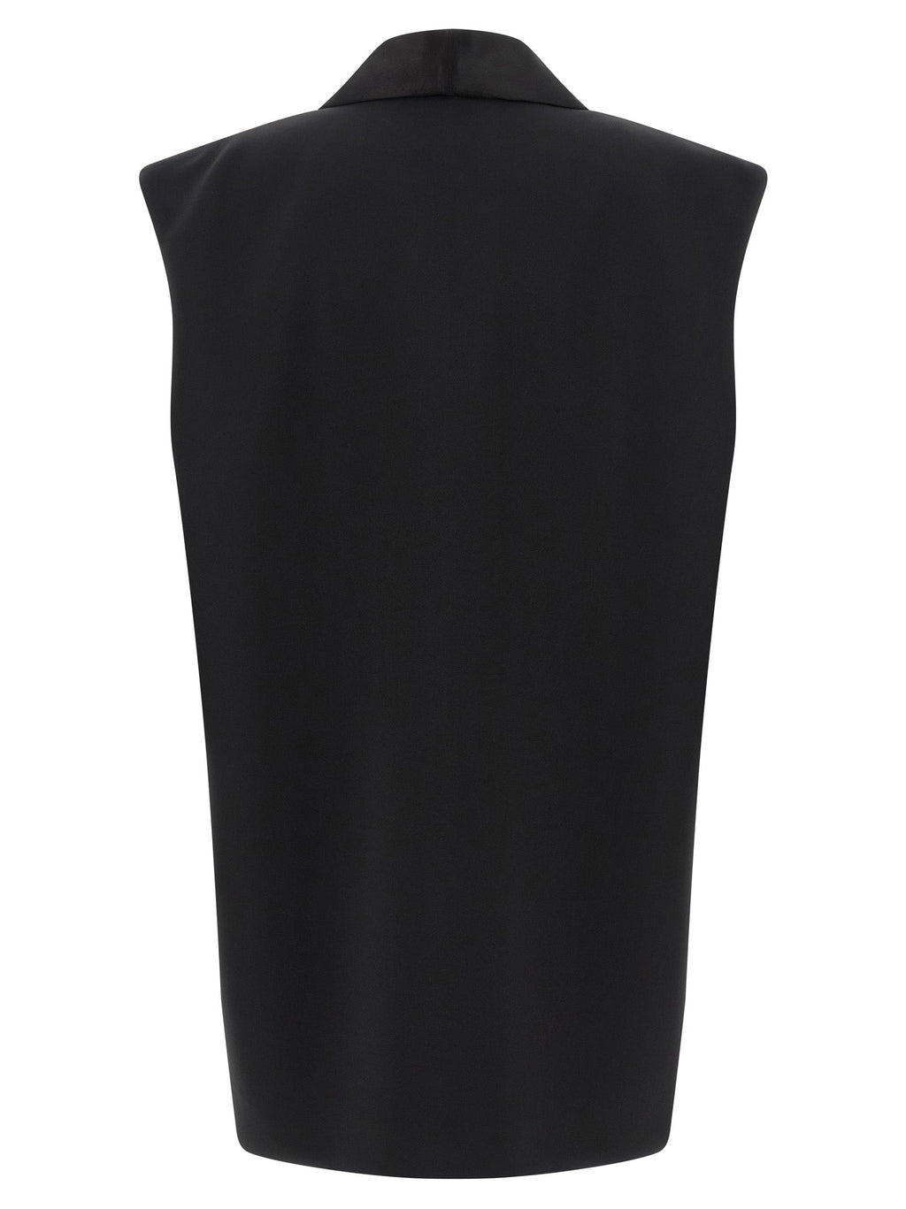 DI.LA3 PARI' Black Viscose Sleeveless Jacket