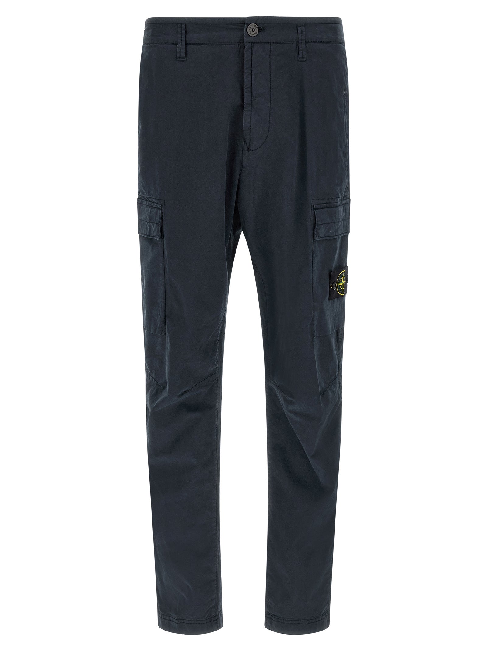 Stone Island Blue Cotton Cargo Pants